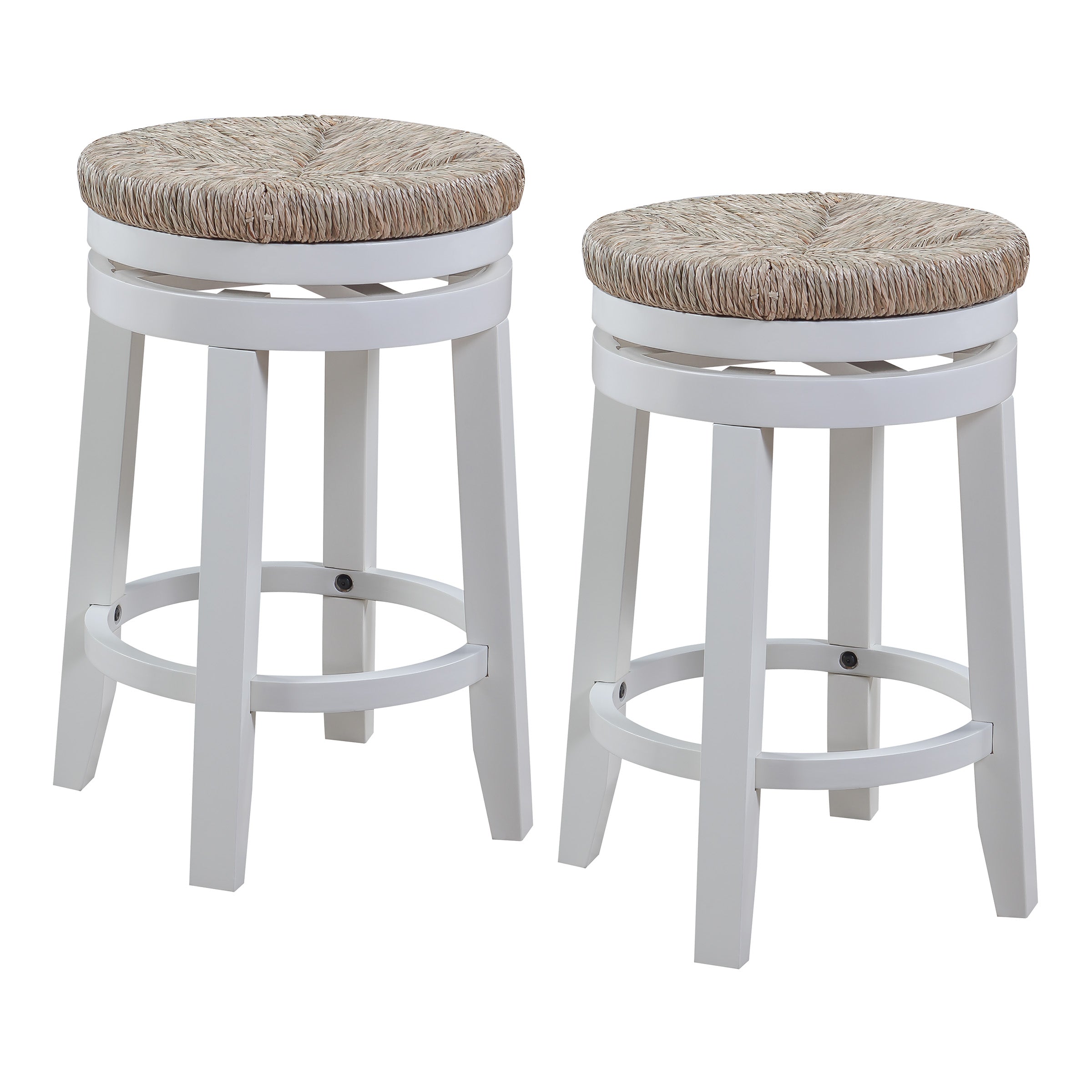 26" Swivel Stool 2 Pk - White