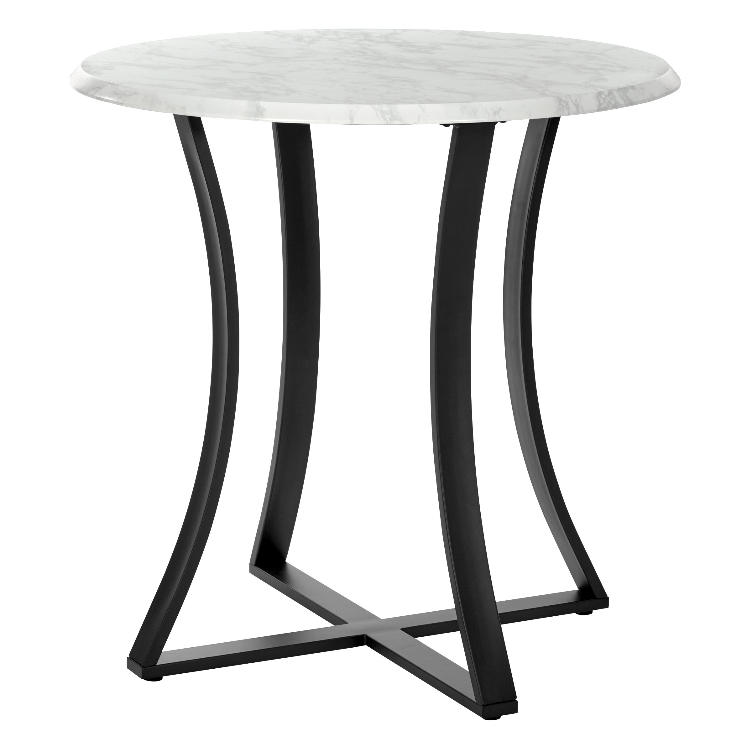 Metro 3-Piece Counter Height Table  - Faux Marble/Charcoal