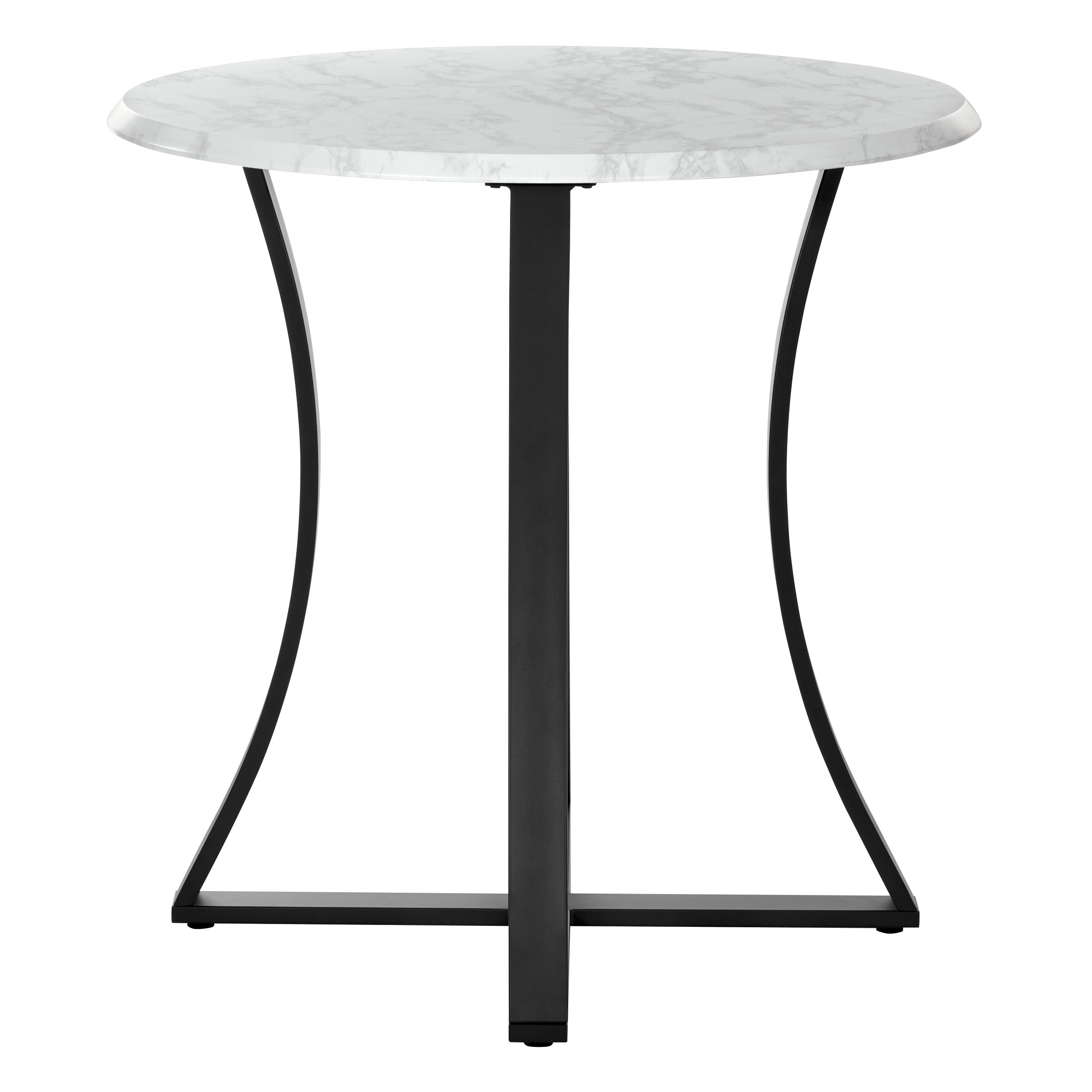 Metro 3-Piece Counter Height Table  - Faux Marble/Charcoal