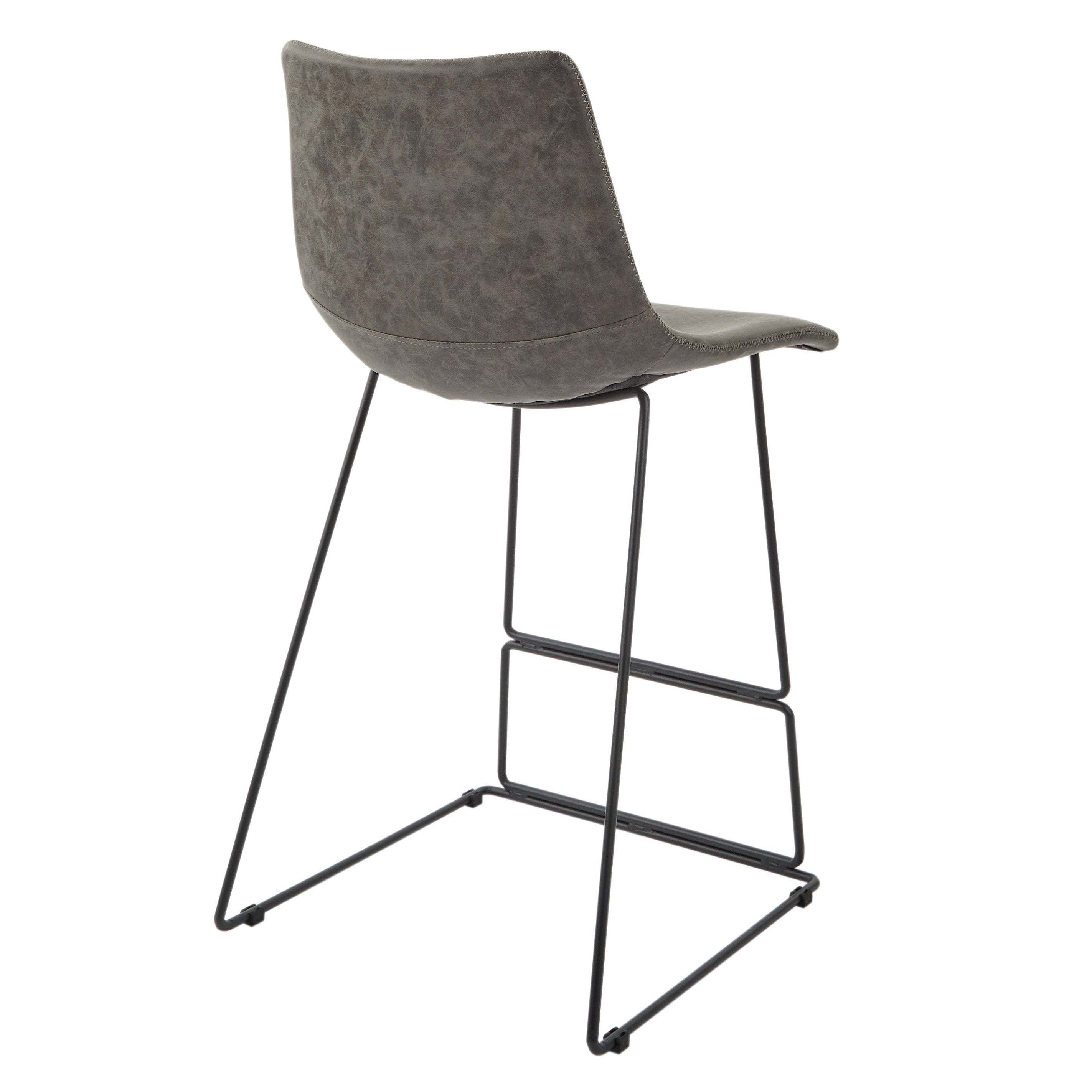 Metro 3-Piece Counter Height Table  - Oak Veneer/Charcoal