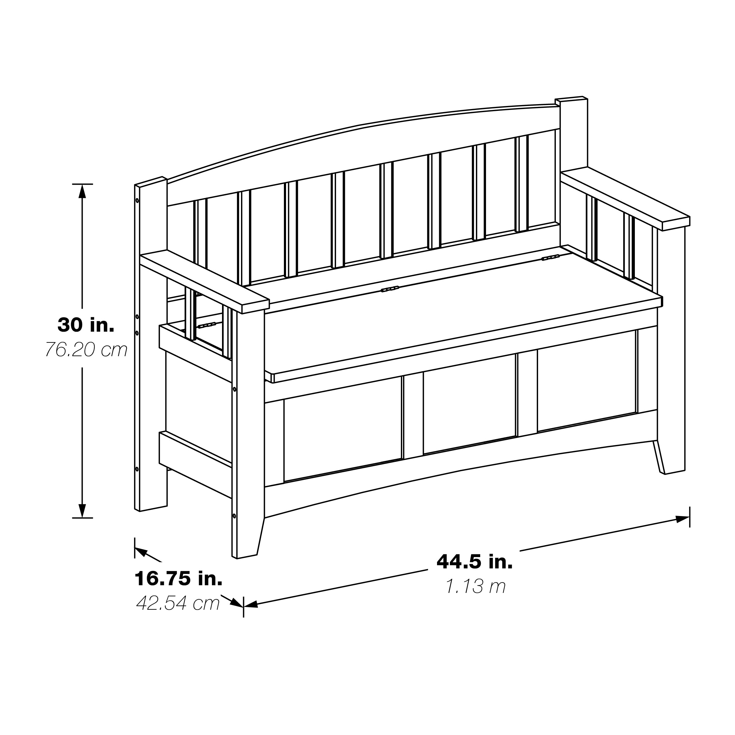 Metro Entry Way Bench - White finish