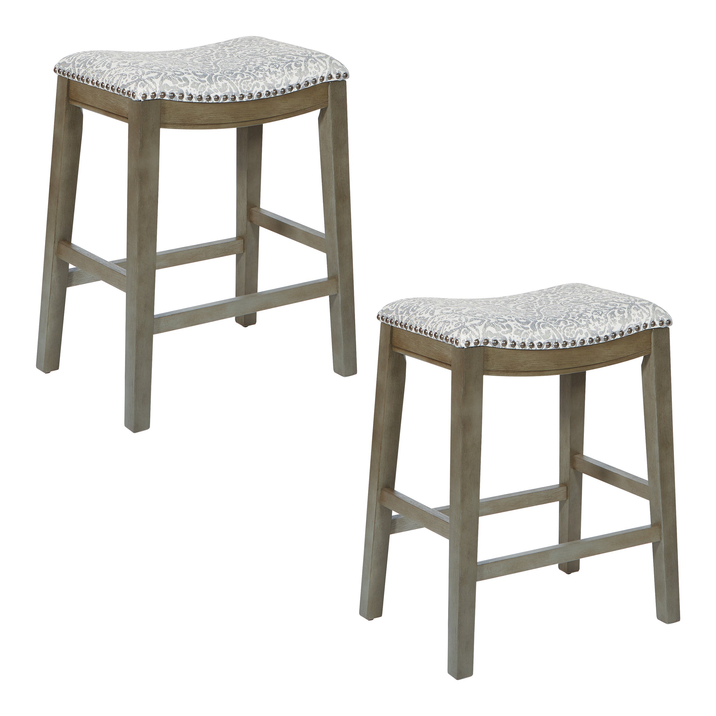 24" Saddle Stool 2-pack - Grey