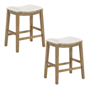 24" Saddle Stool 2-pack - Linen