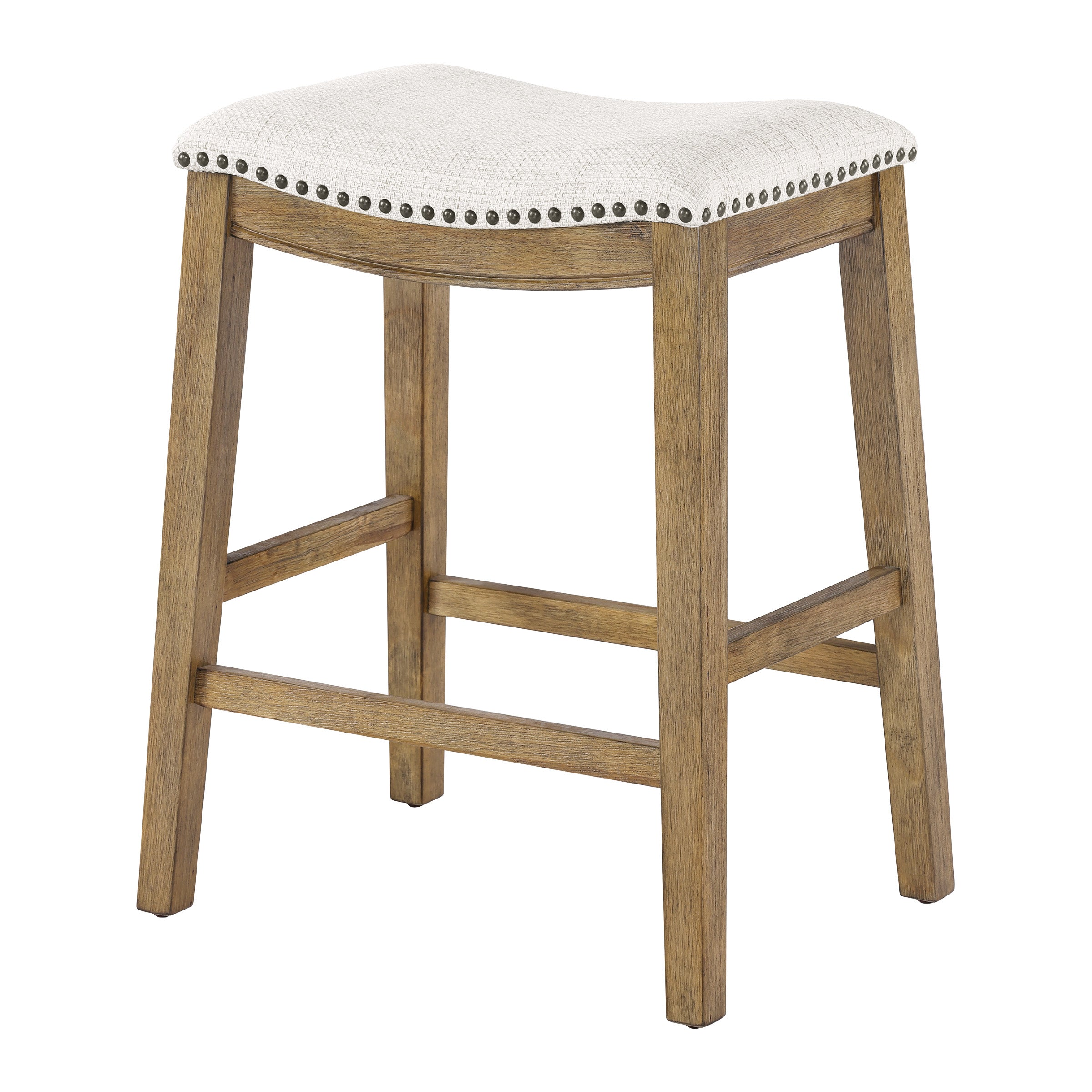 24" Saddle Stool 2-pack - Linen