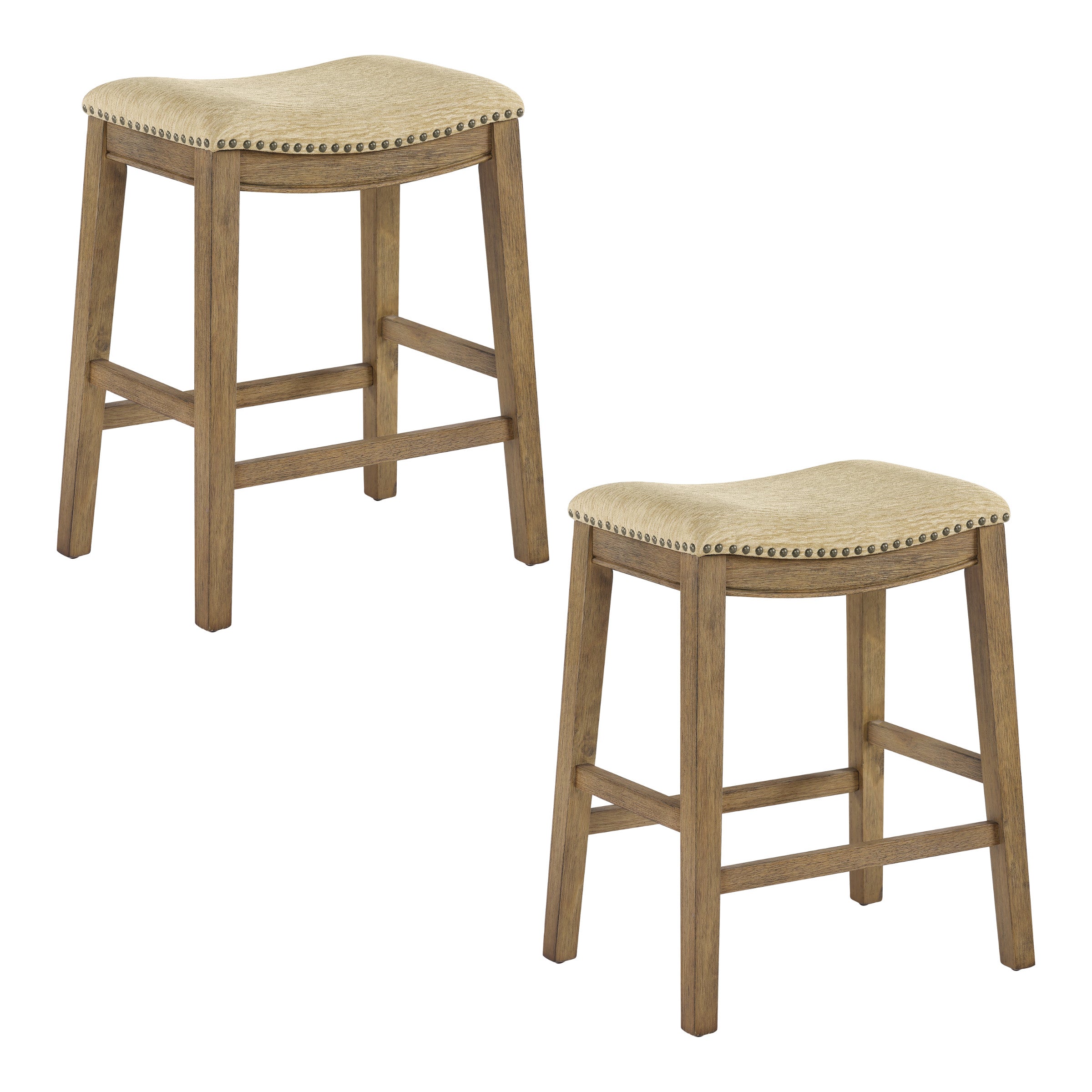 24" Saddle Stool 2-pack - Camel