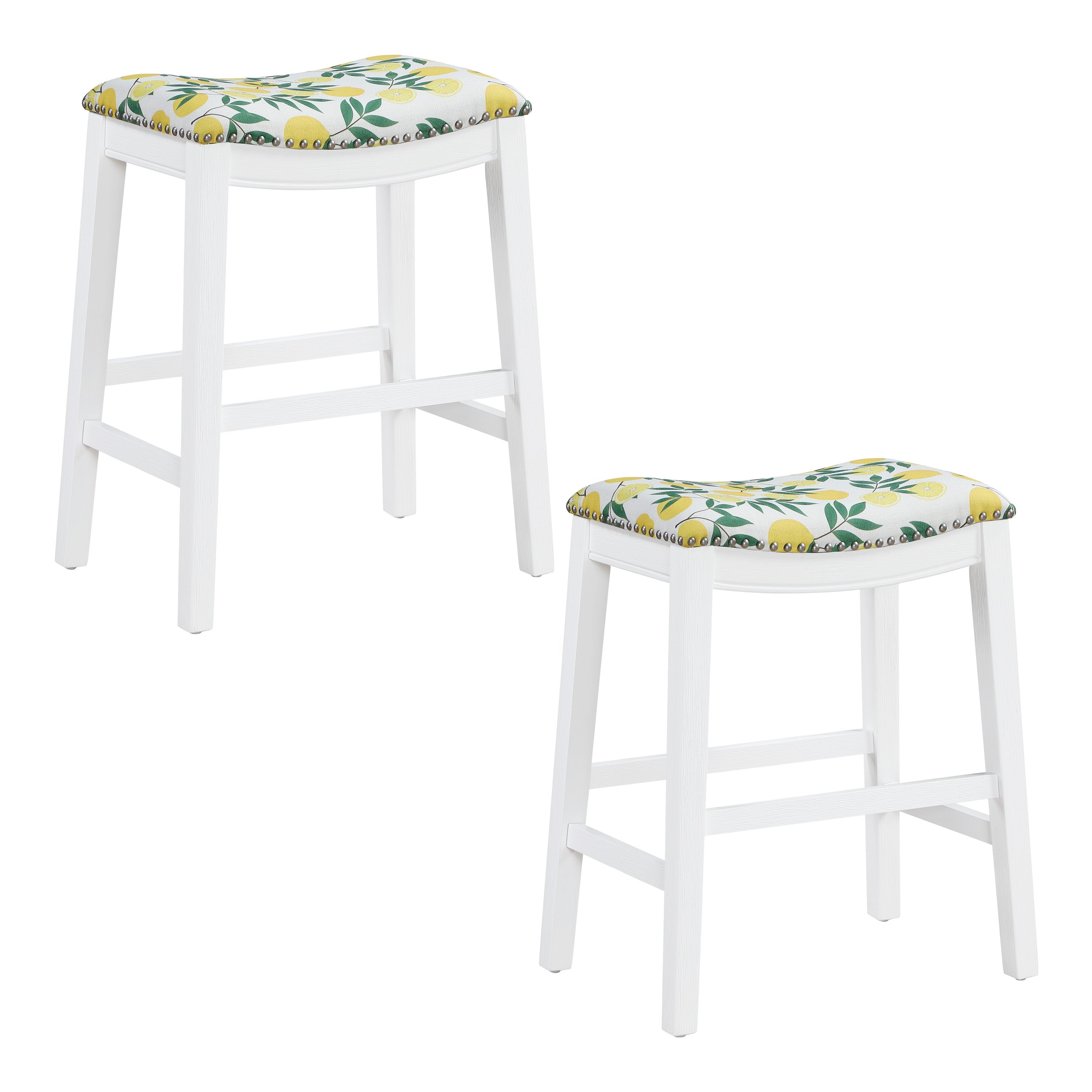 24" Saddle Stool 2-pack - Lemons