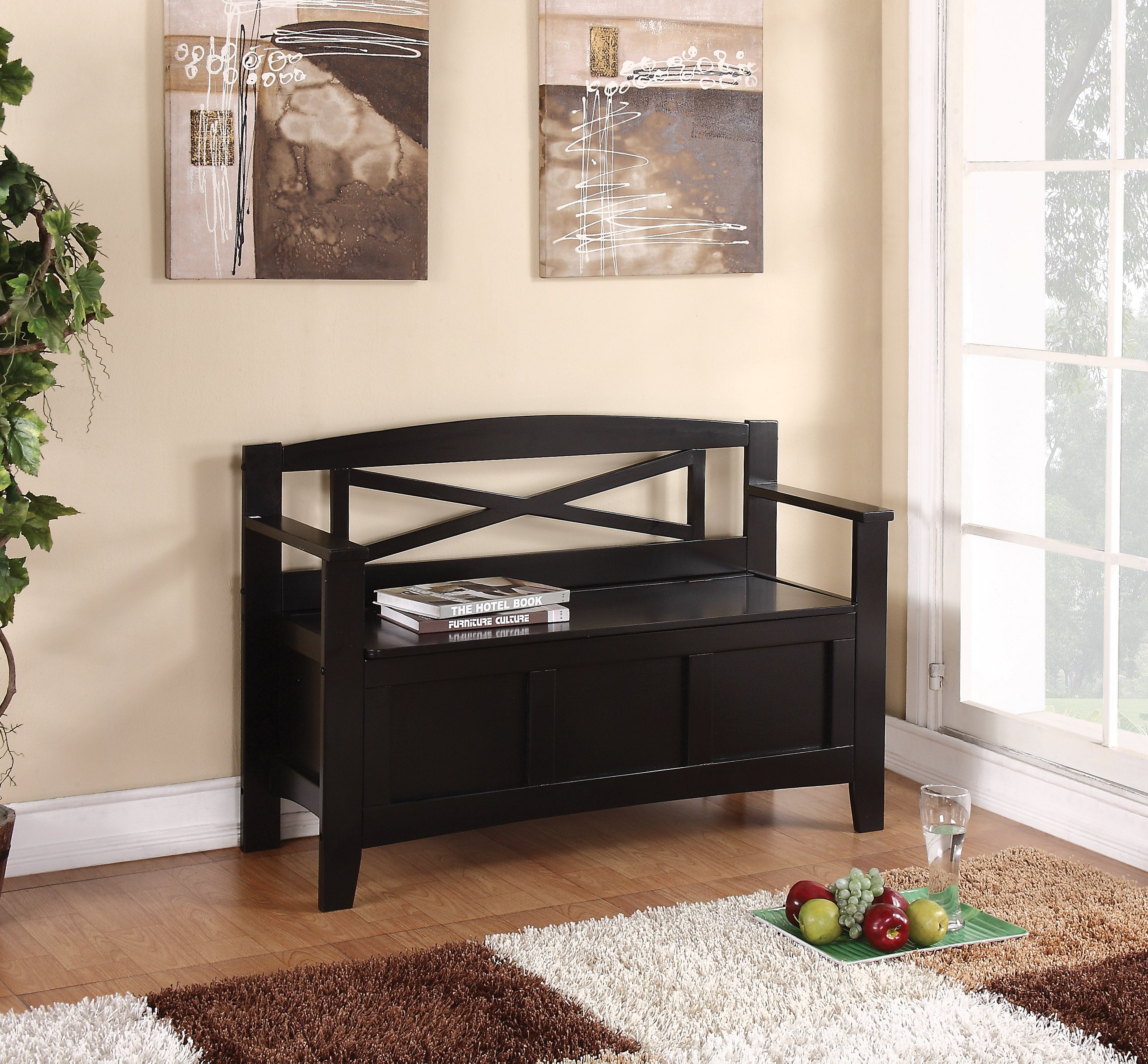 Metro Entry Way Bench - Black