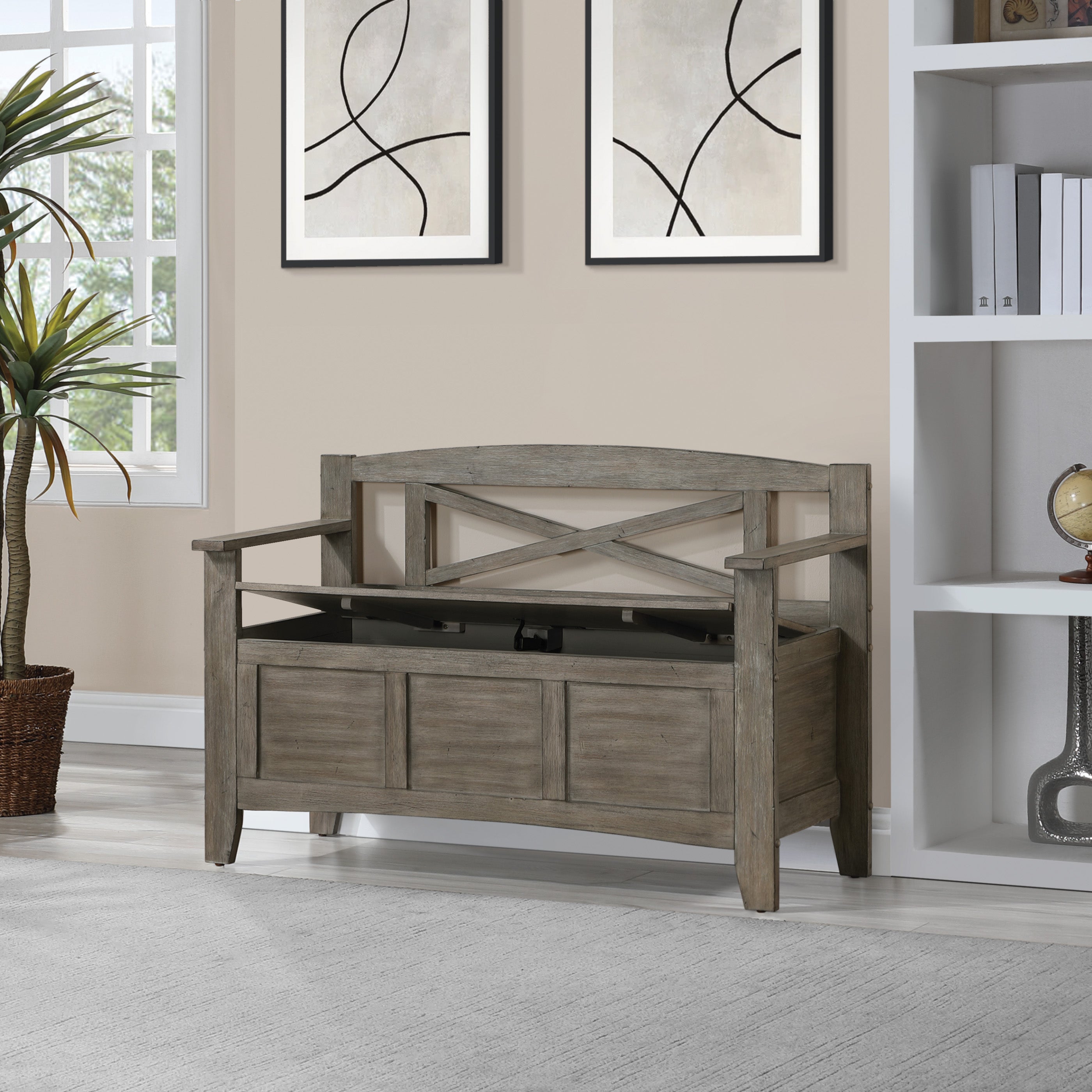 Metro Entry Way Bench - Greystone