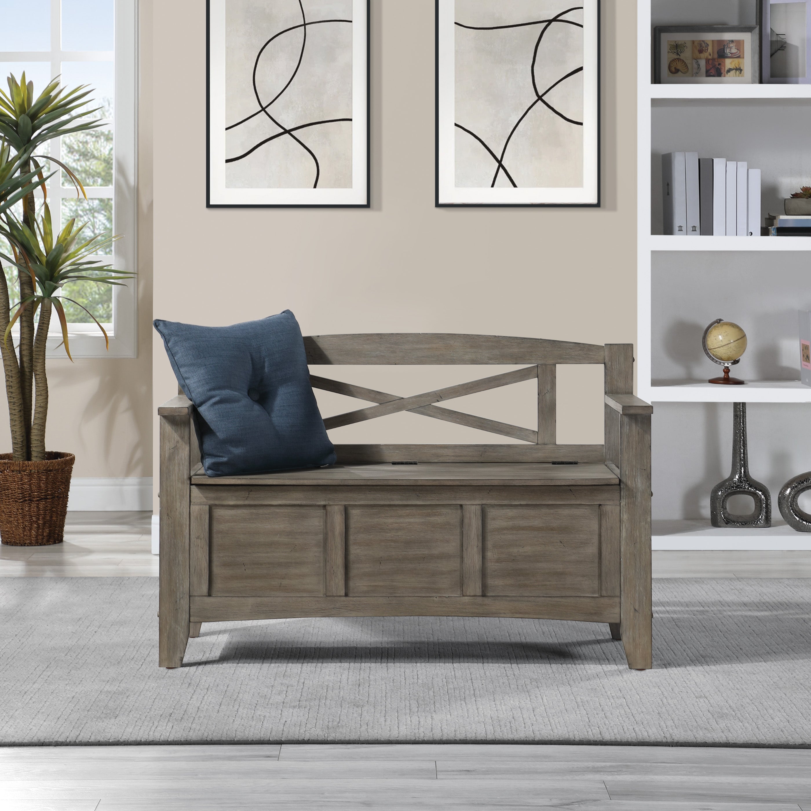 Metro Entry Way Bench - Greystone