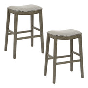 Saddle Stool 30" 2-Pack - Grey / Antique Grey
