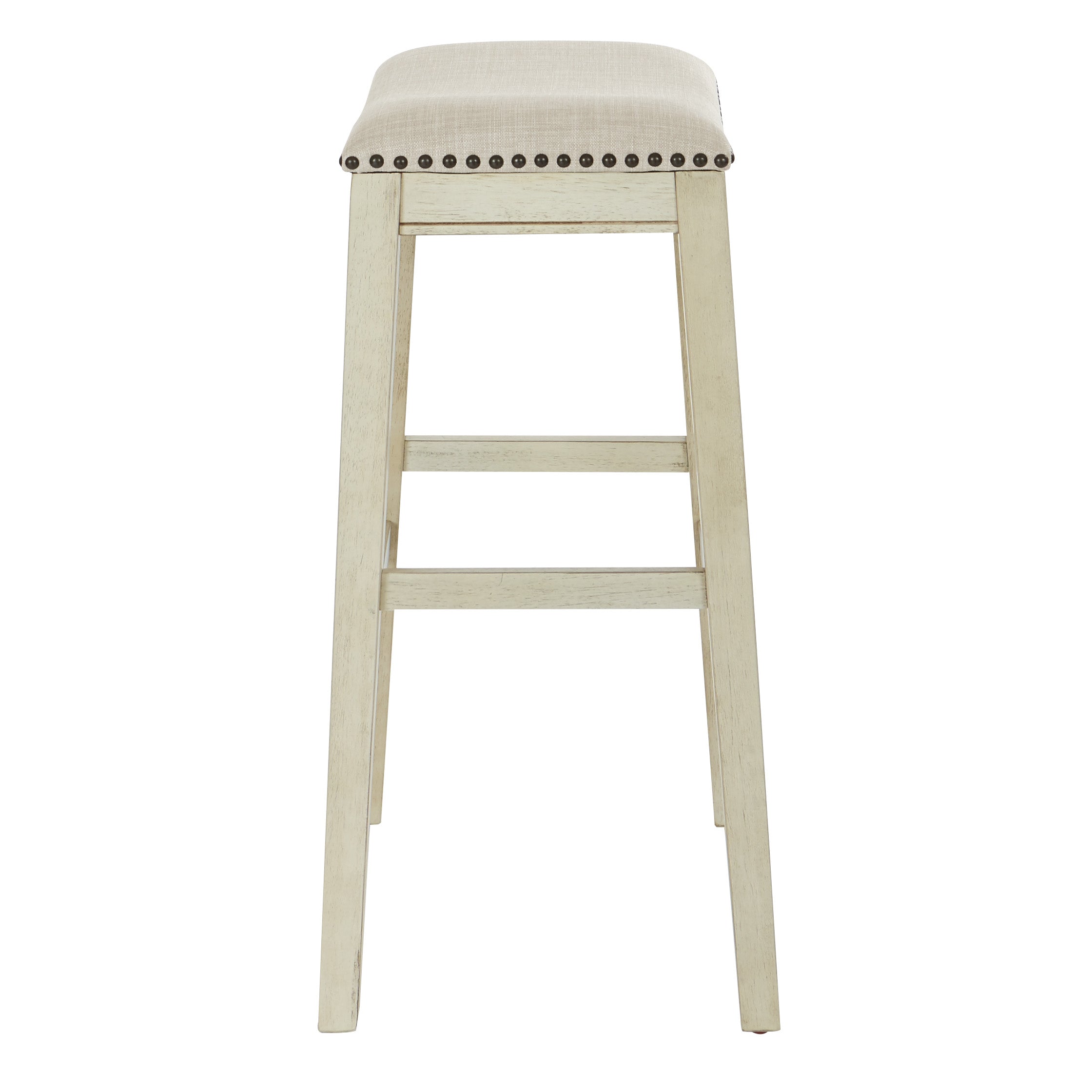 Saddle Stool 30" 2-Pack - Beige / Antique White