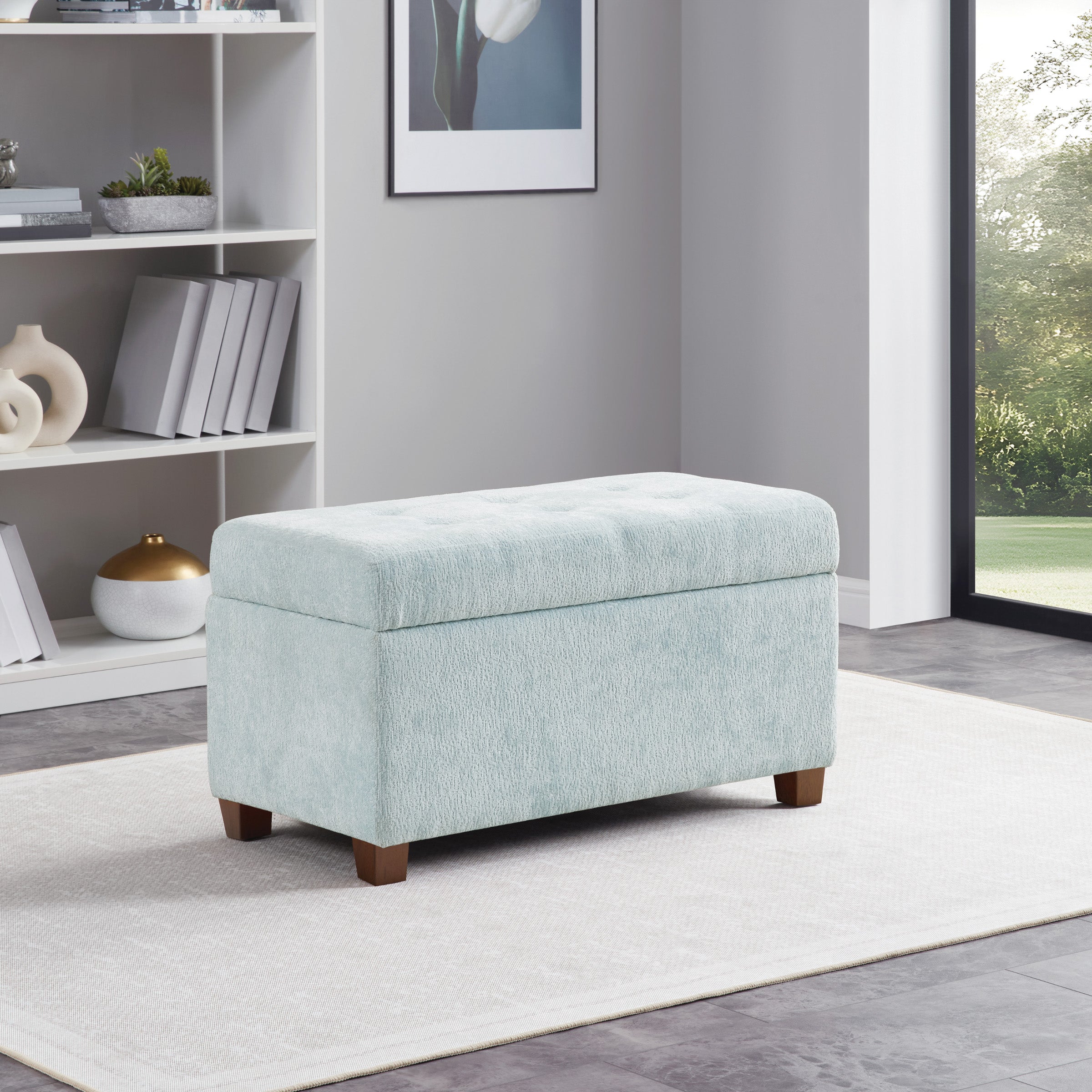 Storage Ottoman - Sky