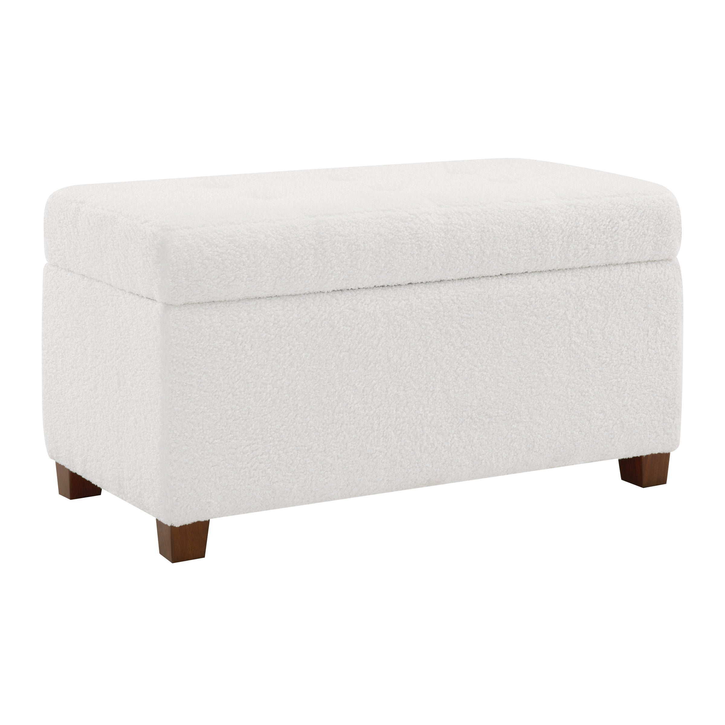 Storage Ottoman - Ivory Sherpa