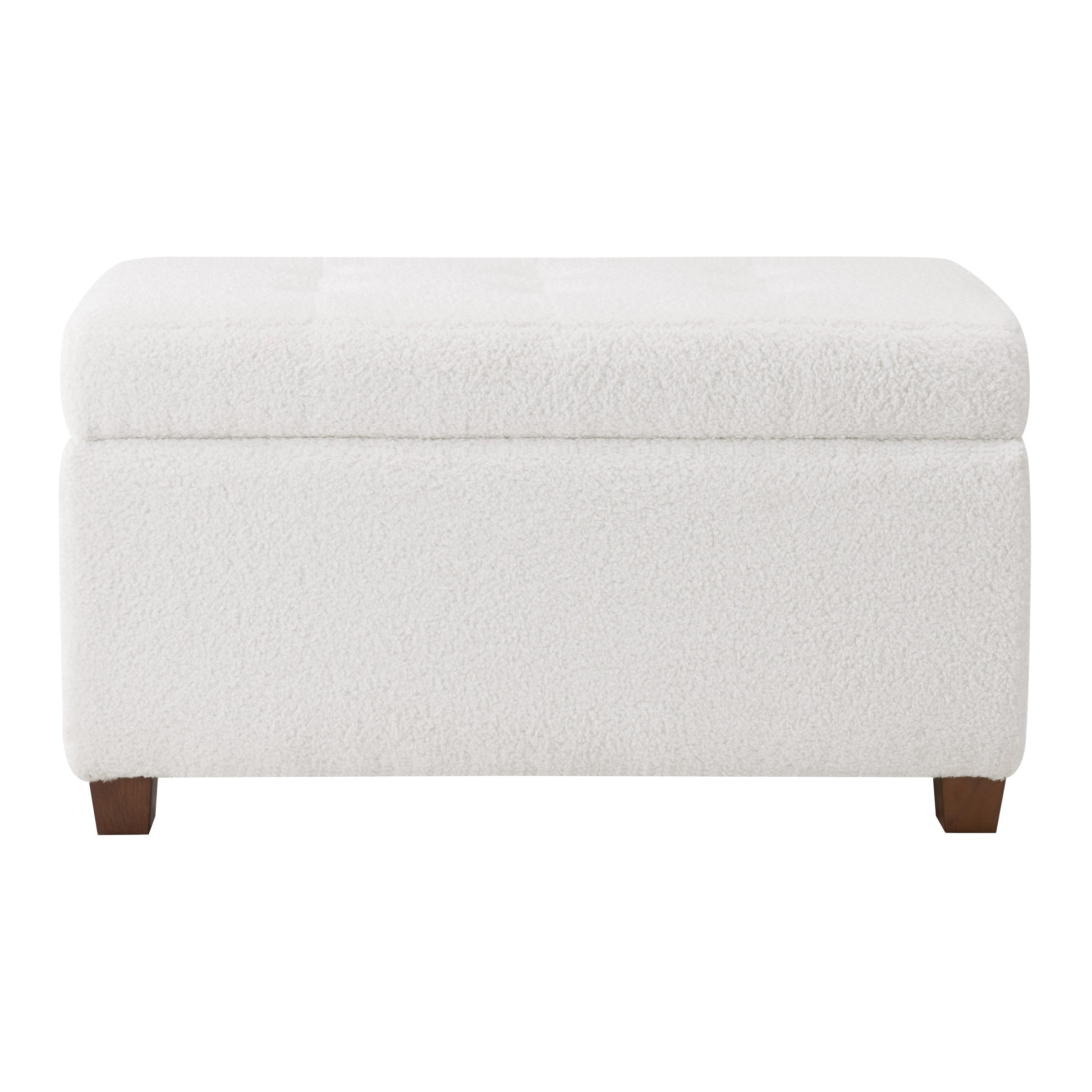 Storage Ottoman - Ivory Sherpa