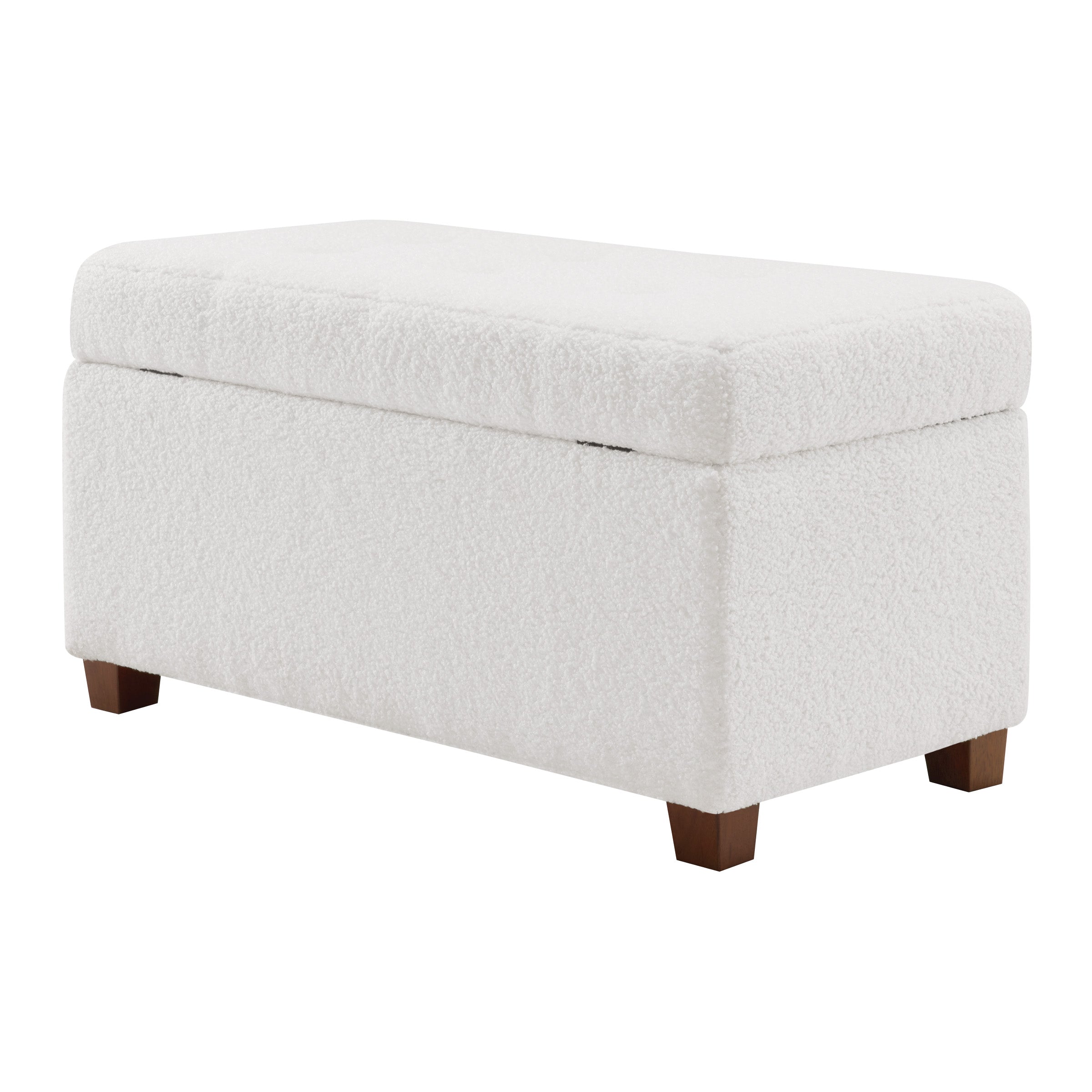 Storage Ottoman - Ivory Sherpa