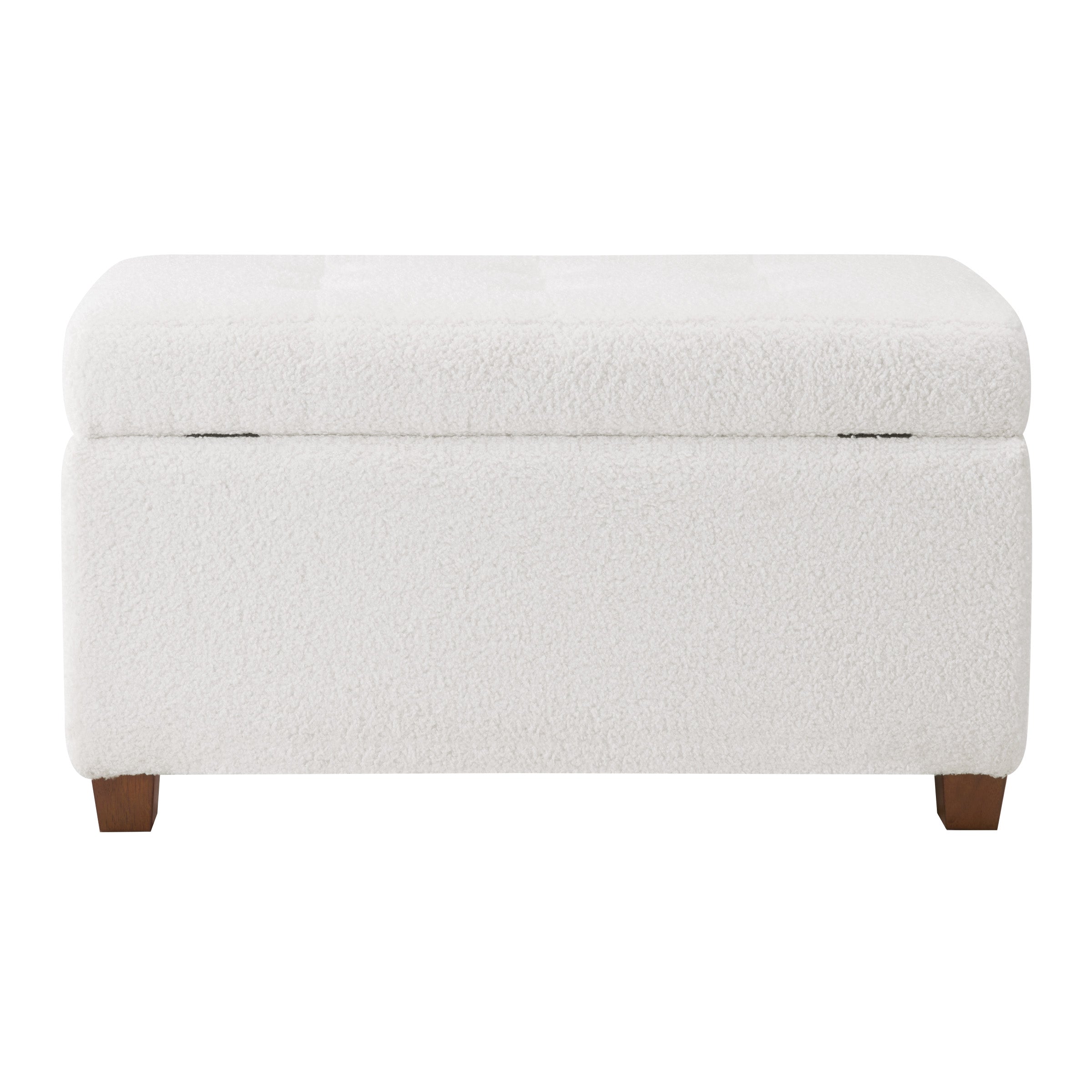 Storage Ottoman - Ivory Sherpa