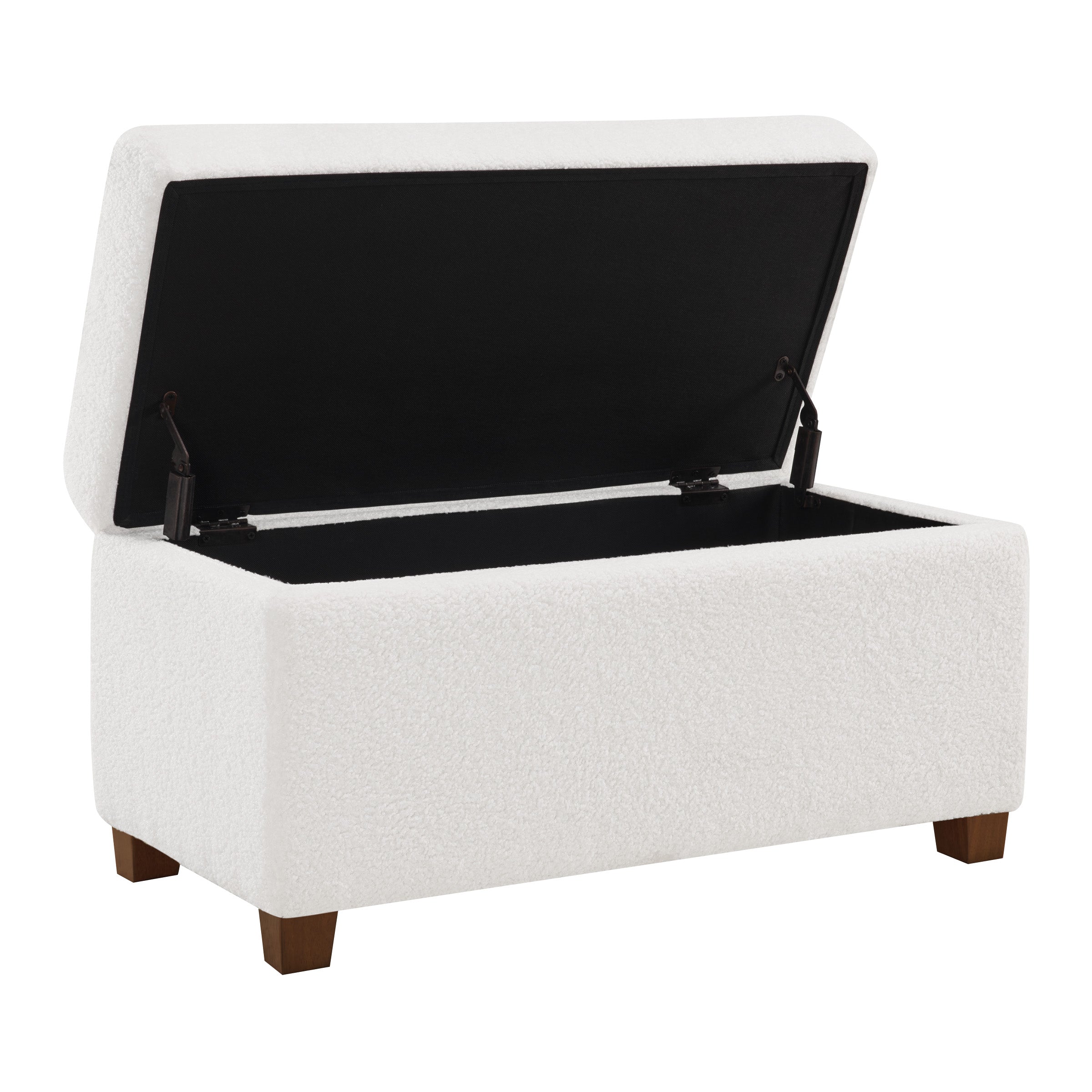 Storage Ottoman - Ivory Sherpa