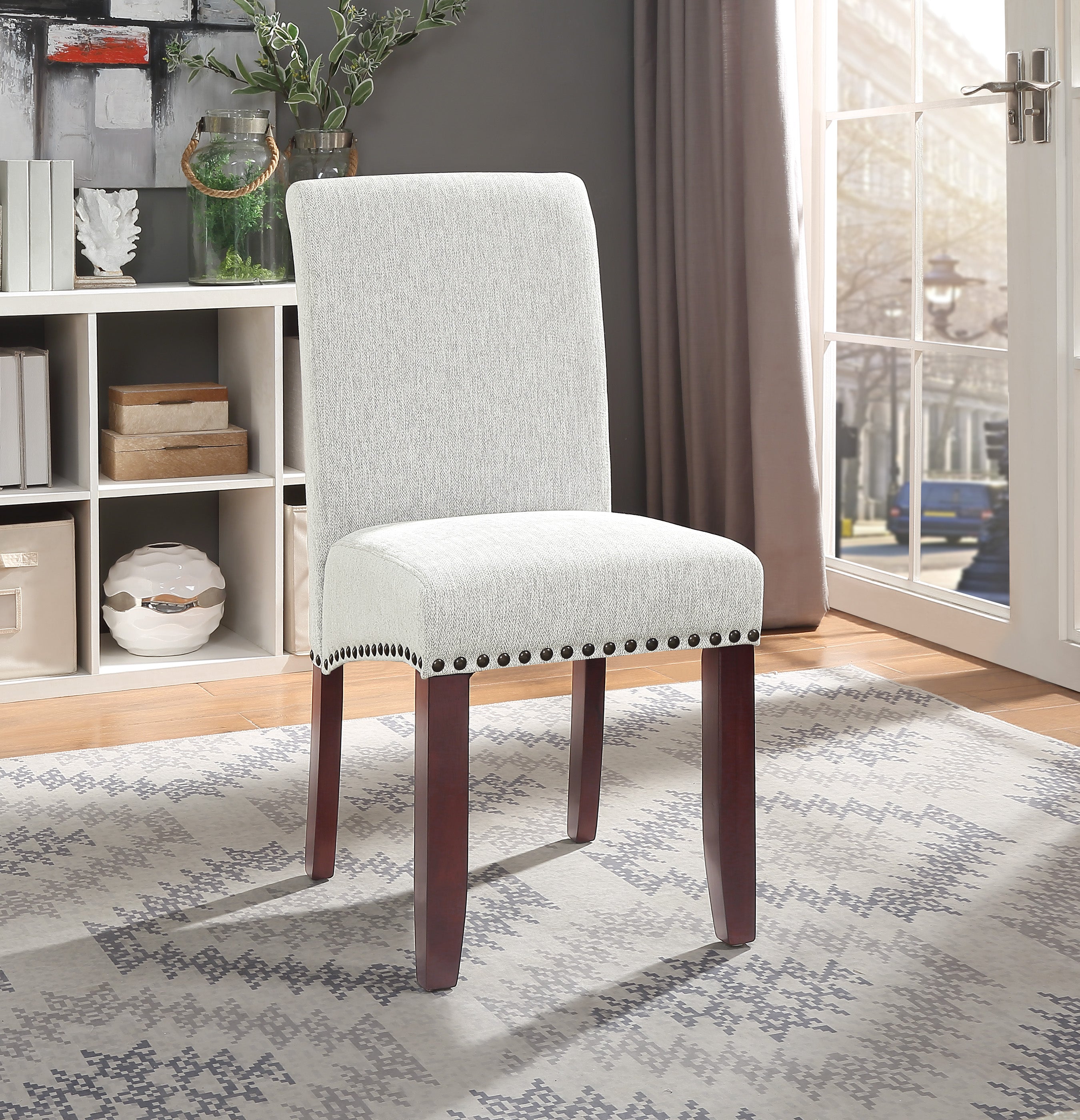 Parsons Dining Chair - Smoke Fabric