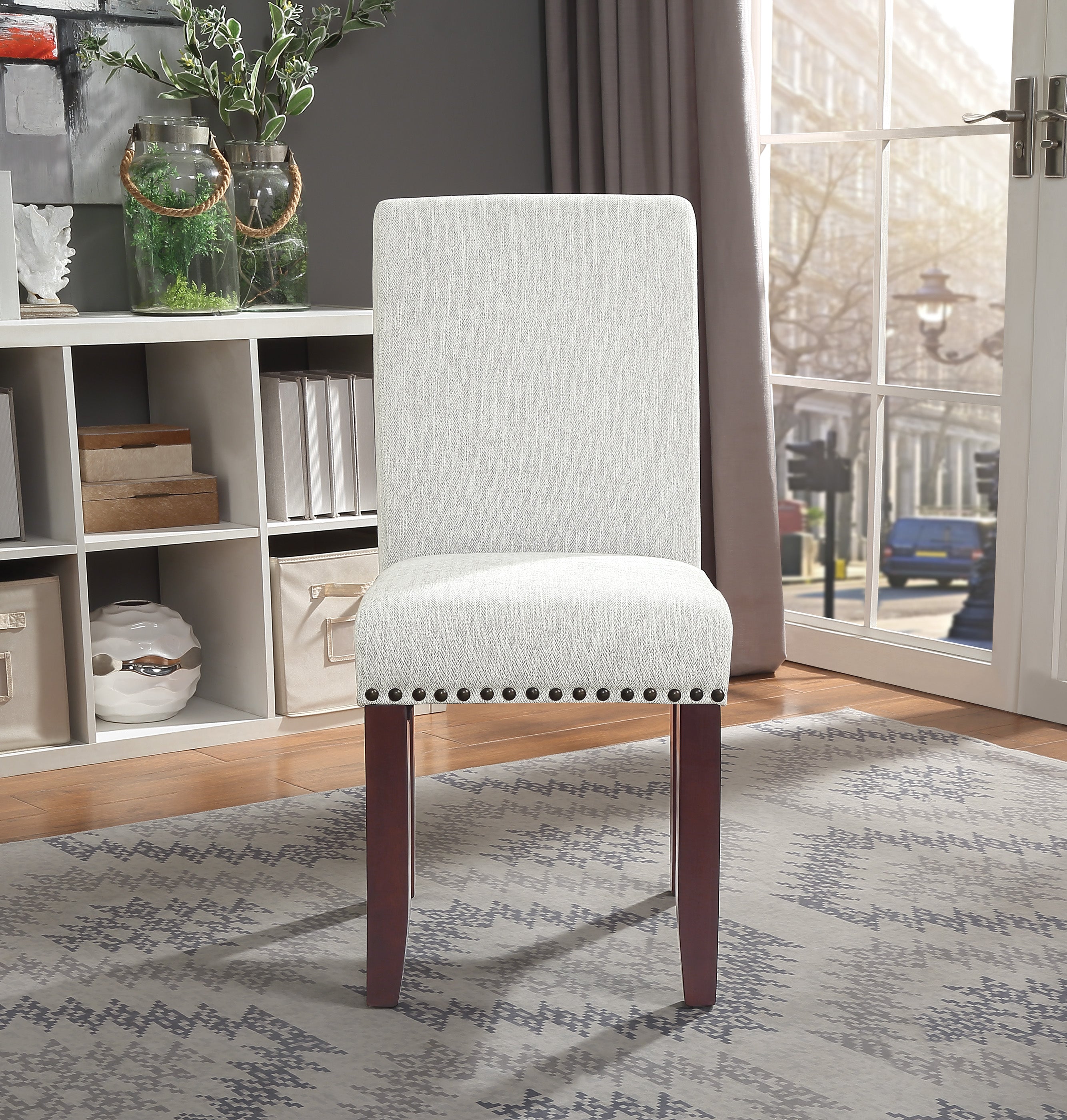 Parsons Dining Chair - Smoke Fabric