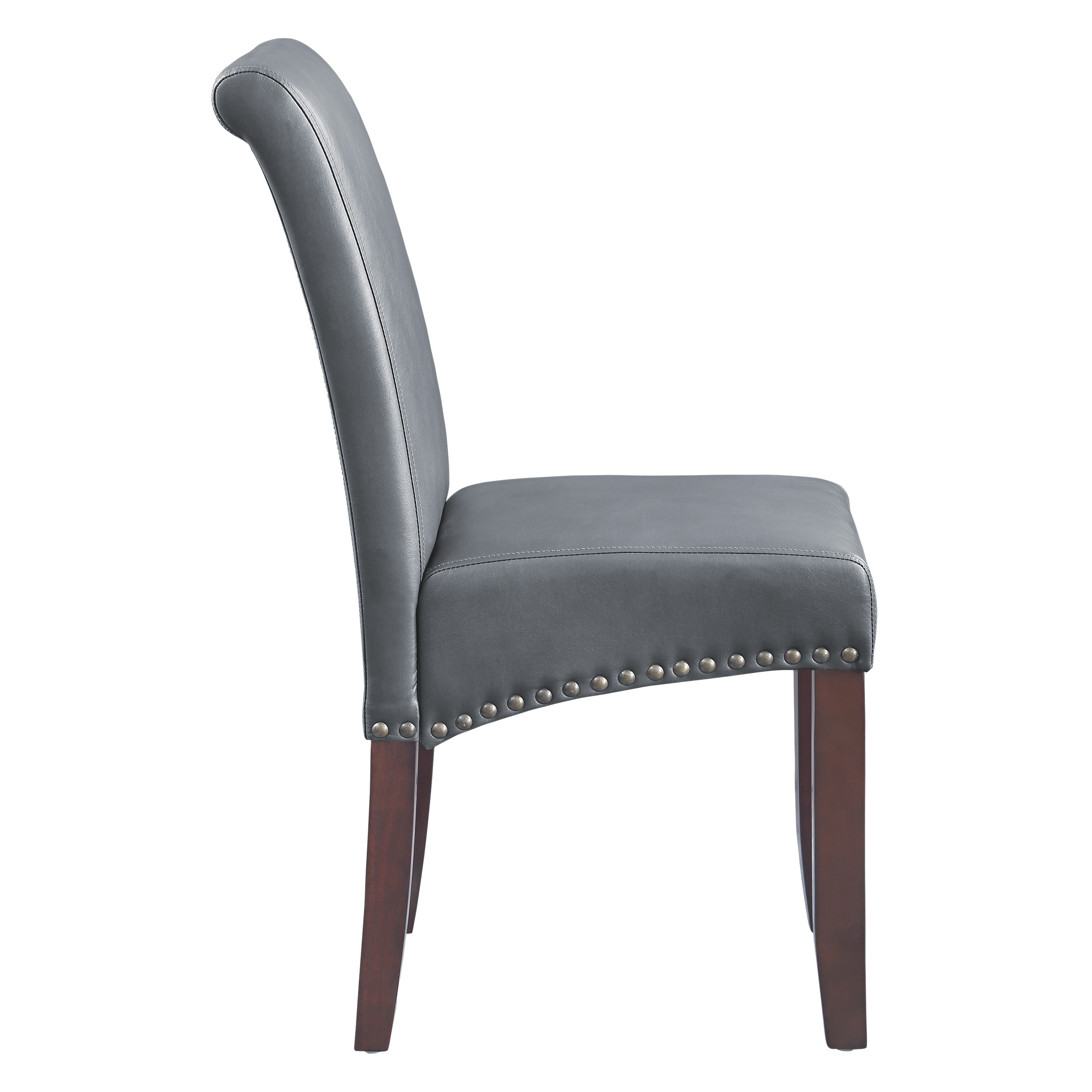 Parsons Dining Chair - Pewter Faux Leather