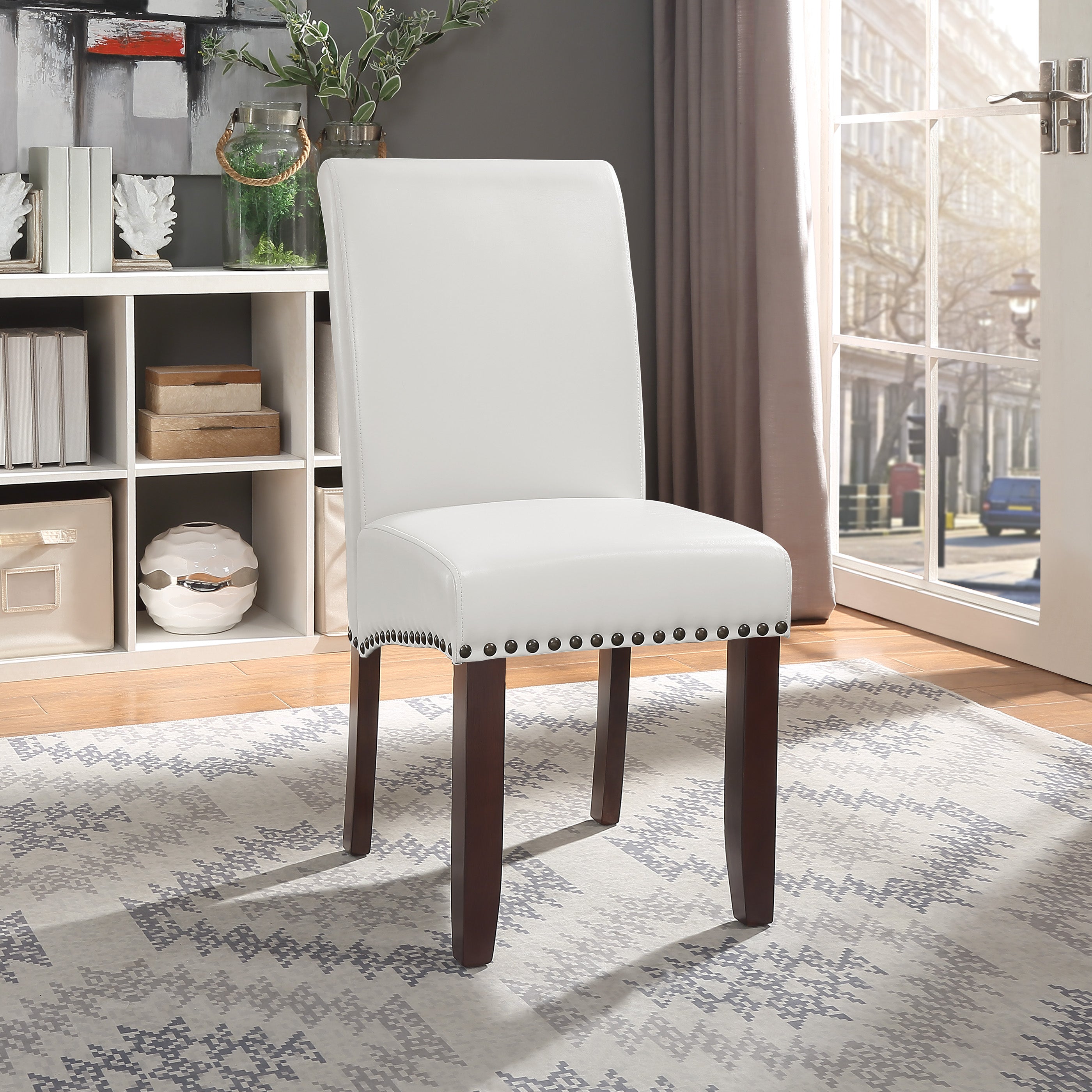 Parsons Dining Chair - Cream Faux Leather