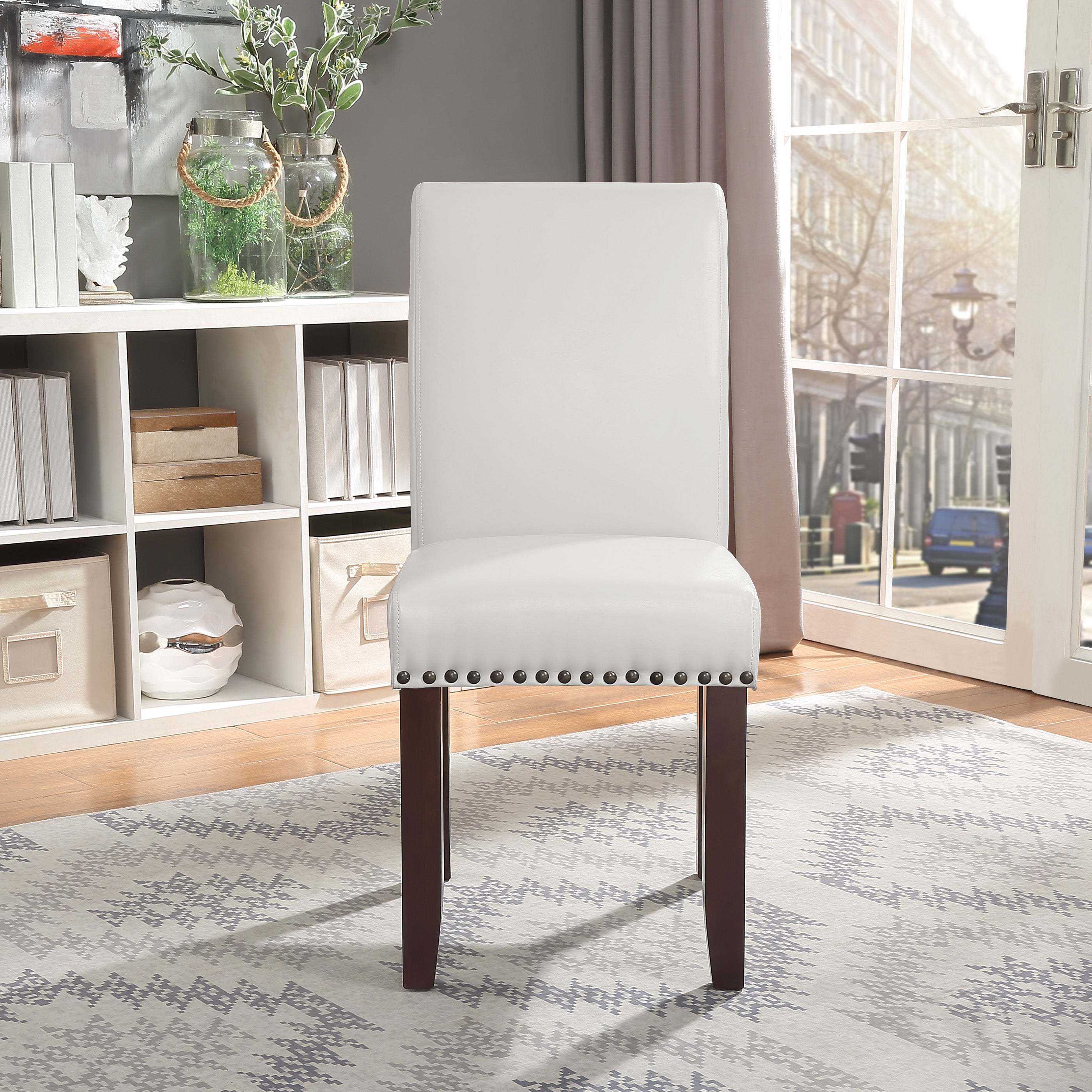 Parsons Dining Chair - Cream Faux Leather