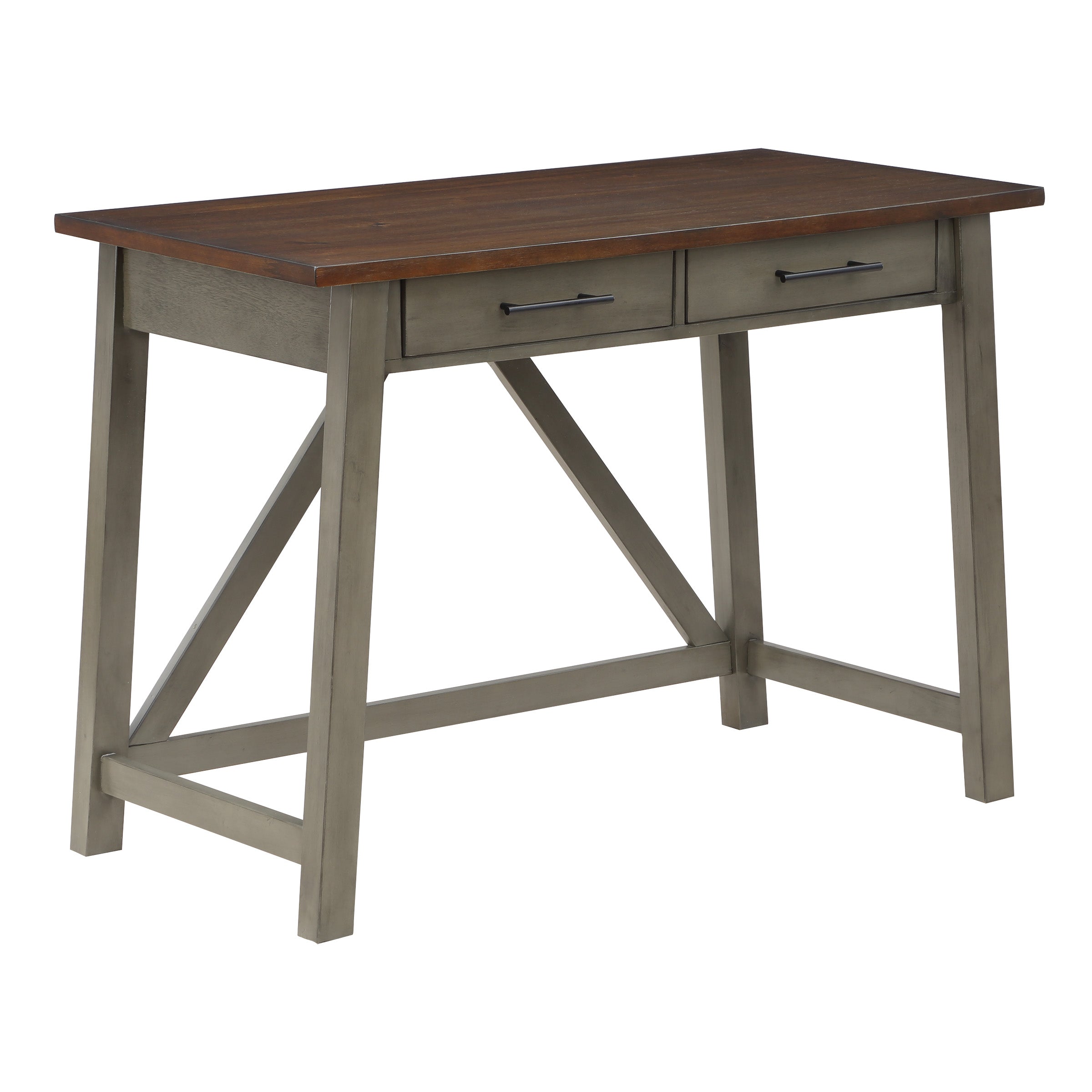 Milford Rustic Writing Desk - Slate Grey