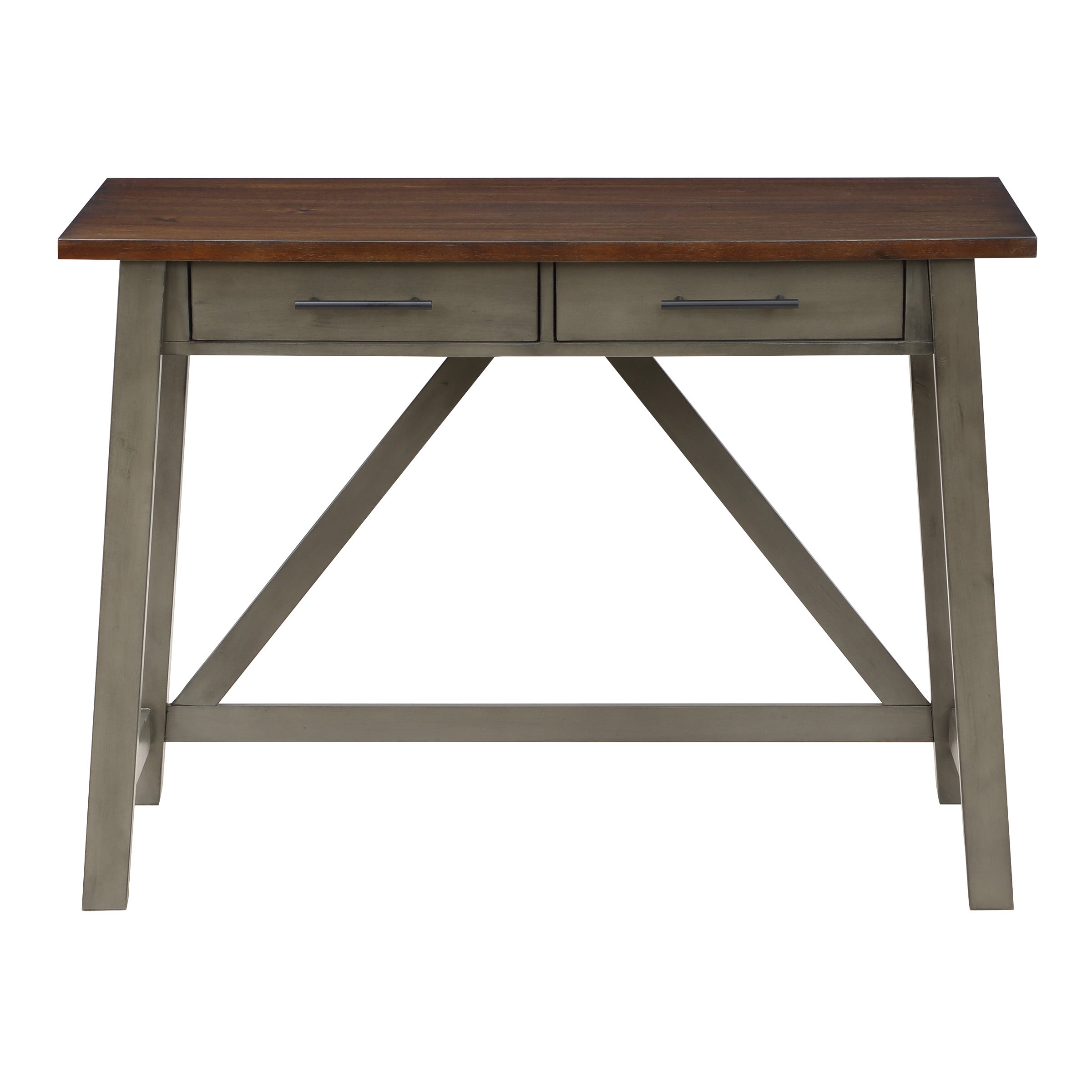 Milford Rustic Writing Desk - Slate Grey
