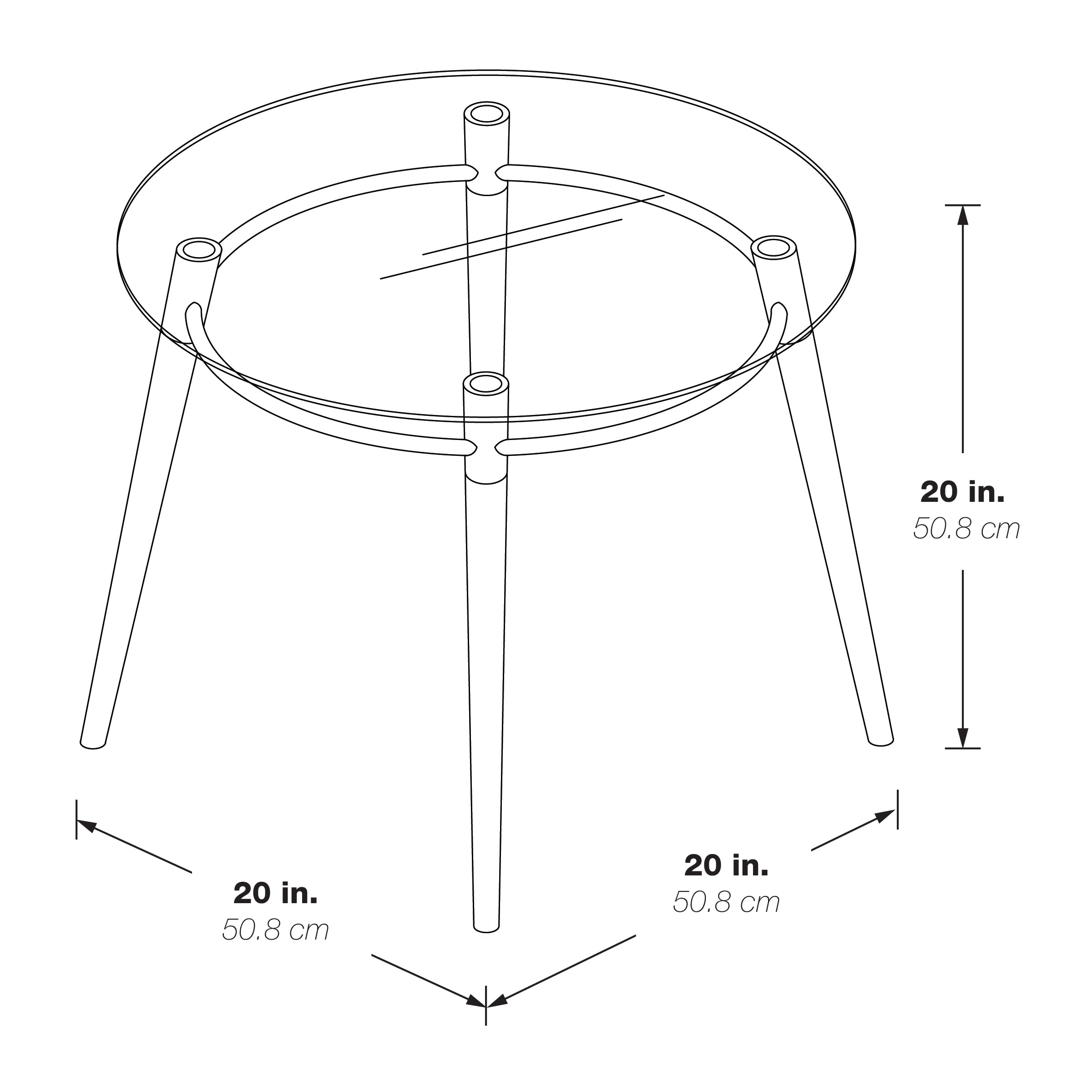 Brooklyn Round Top End Table - Glass/Brushed Nickel