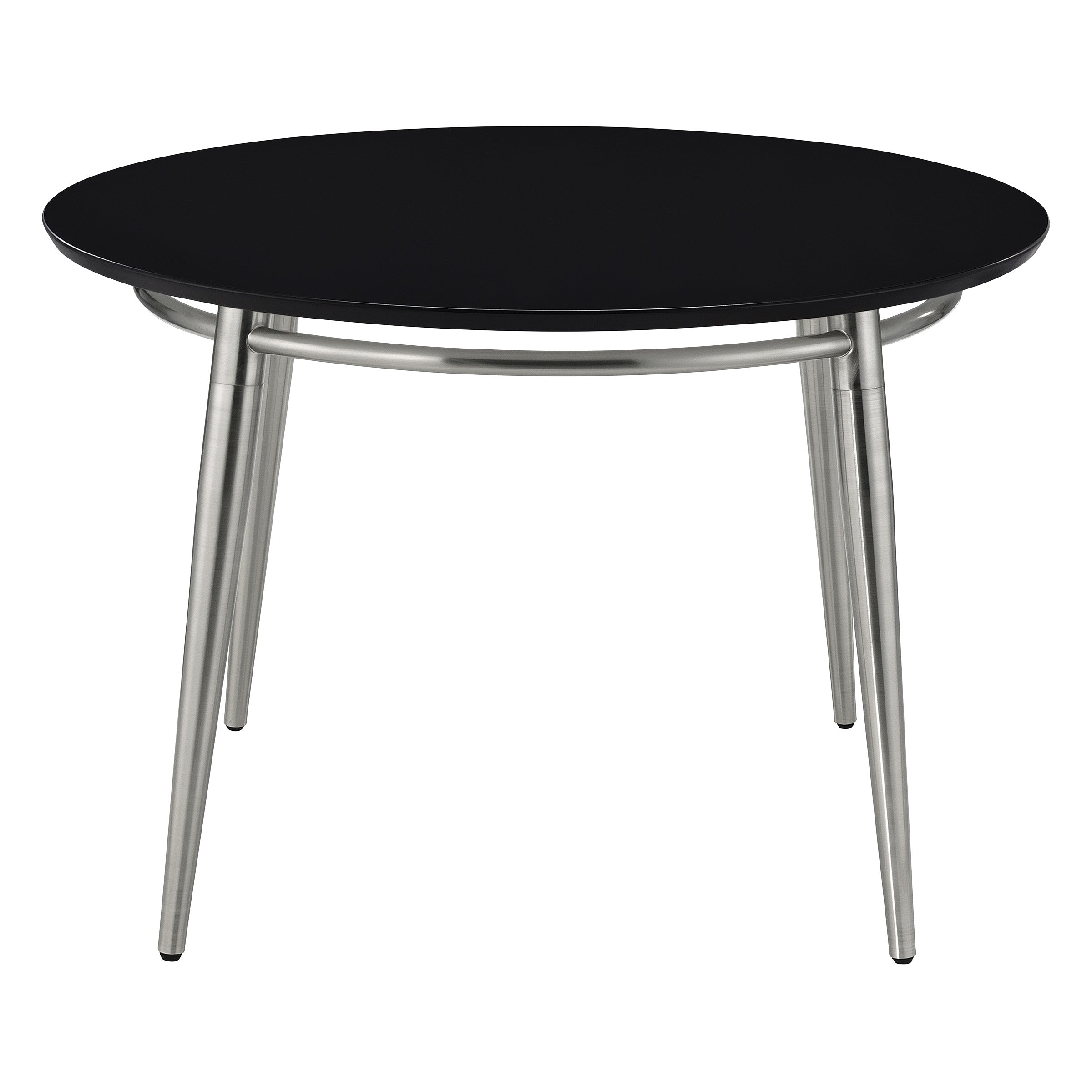Brooklyn Round Top Coffee Table - Black / Brushed Nickel