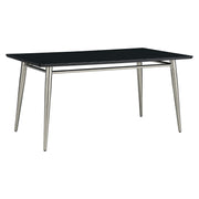 Brooklyn Wood Top Coffee Table - Black/Brushed Nickel Finish