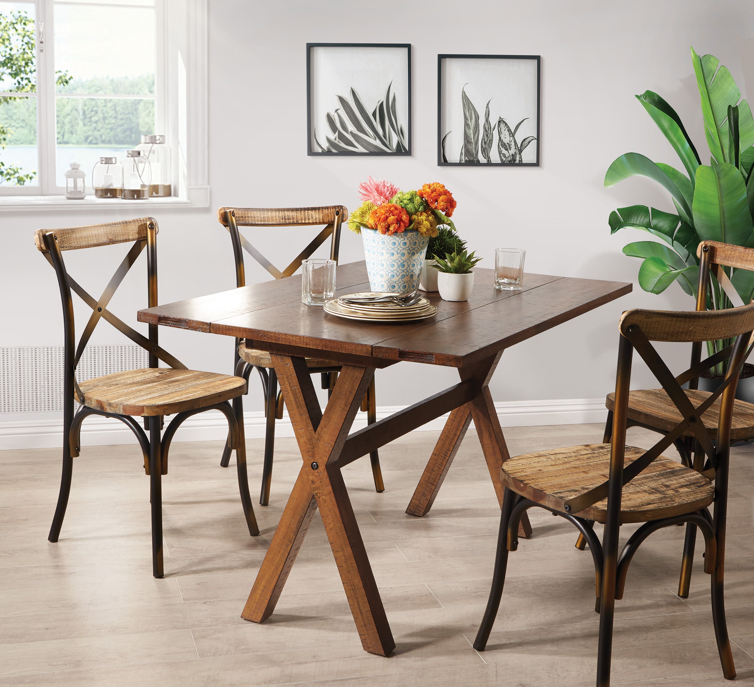 McKayla Flip Top Table - Brown