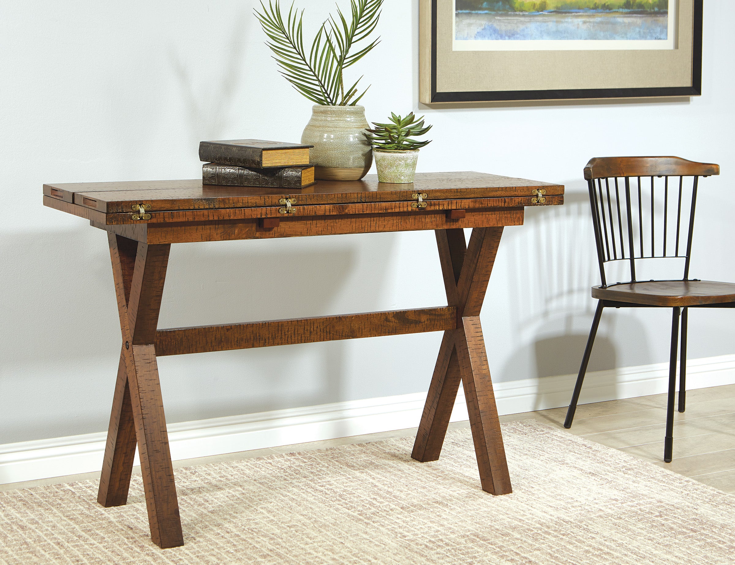 McKayla Flip Top Table - Brown