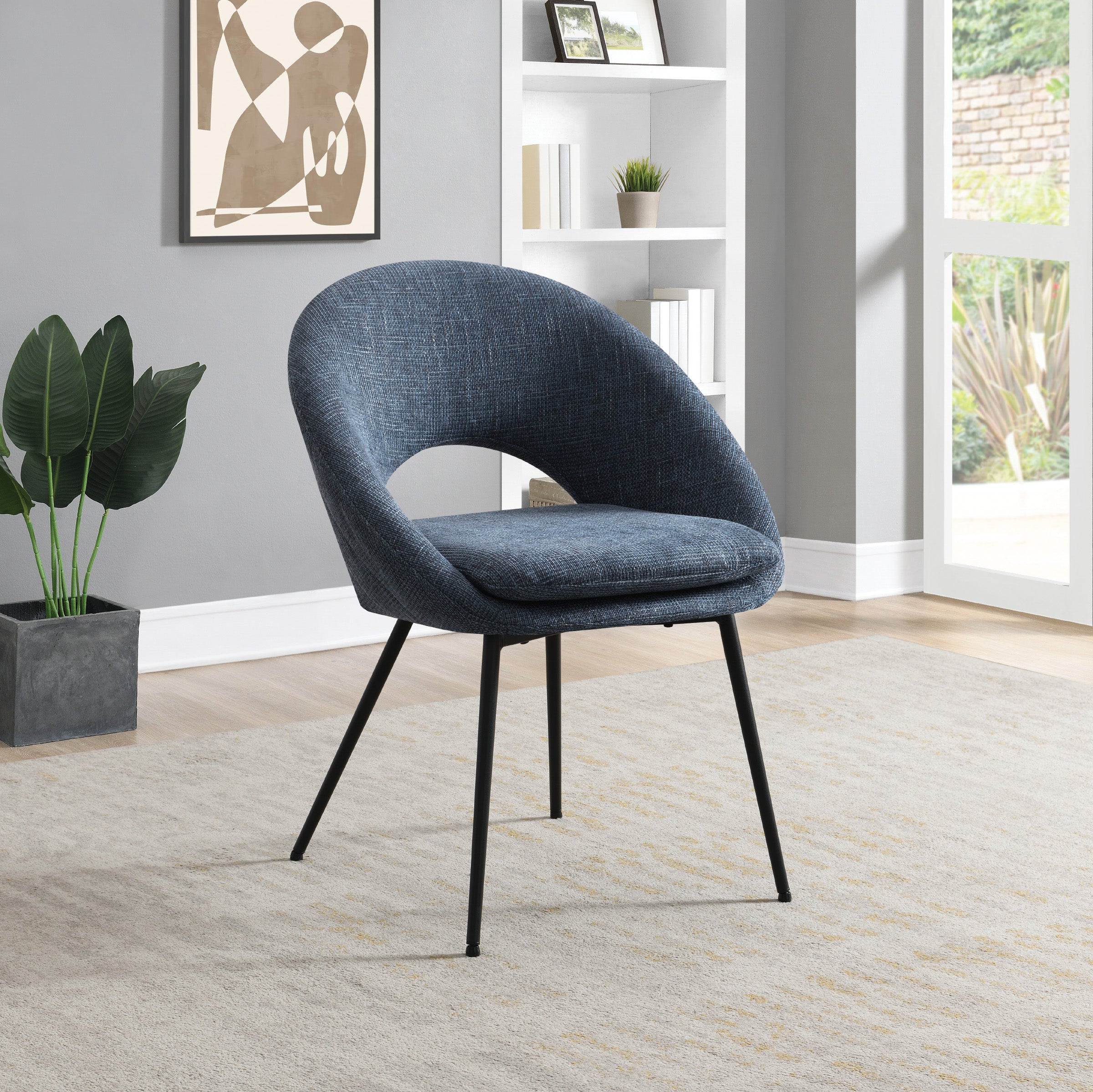 Millie Accent /Dining Chair - Navy/ Black