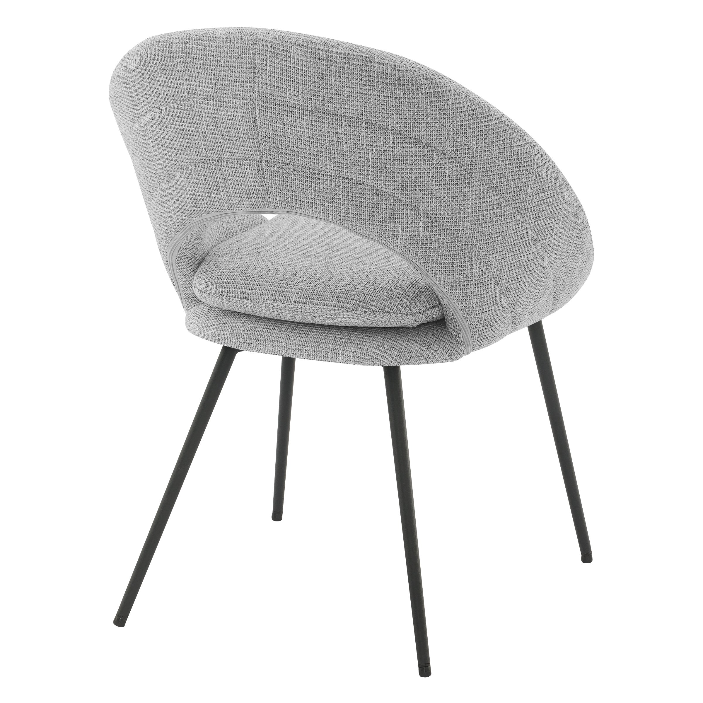 Millie Accent /Dining Chair - Grey/ Black