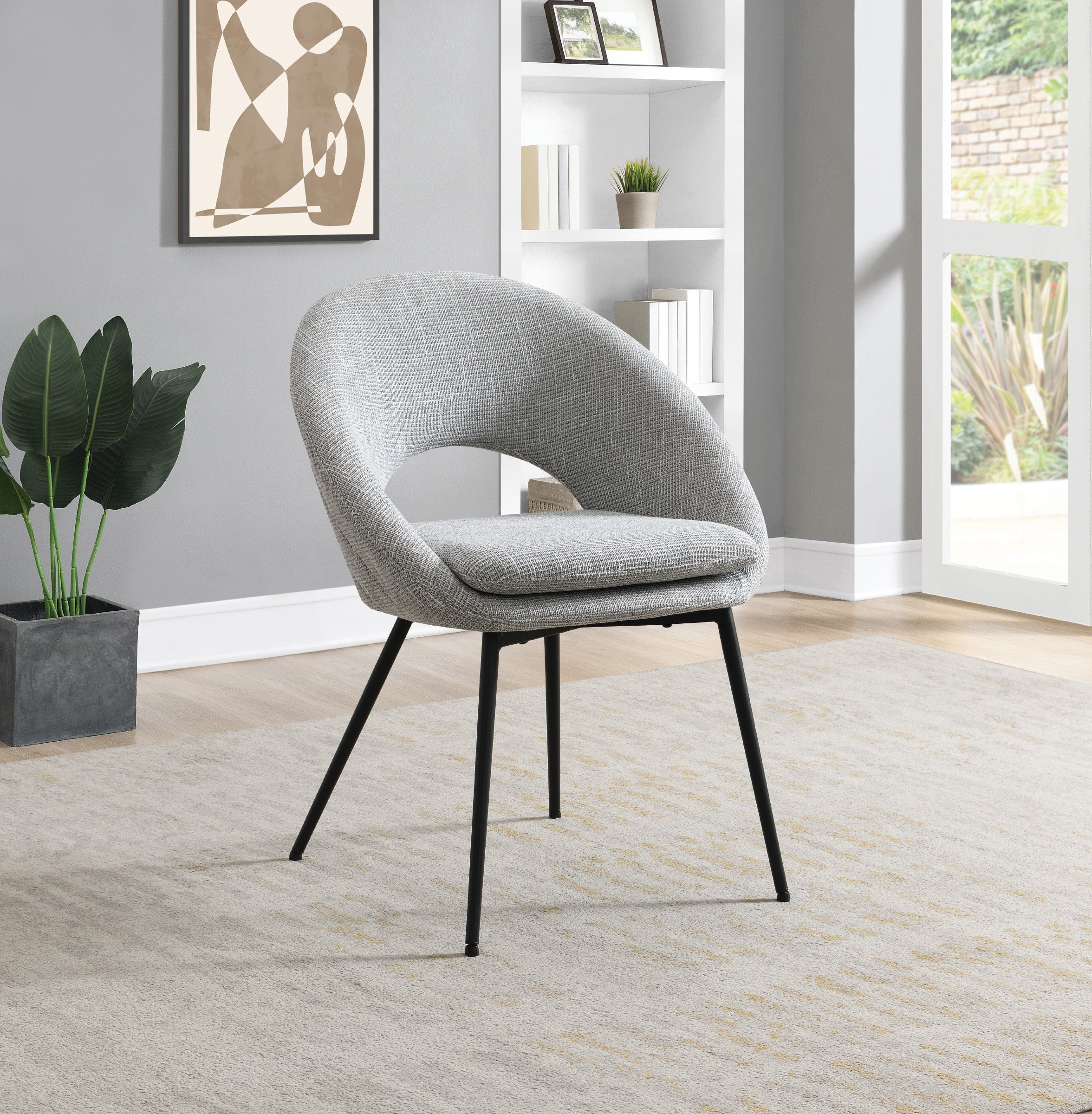Millie Accent /Dining Chair - Grey/ Black