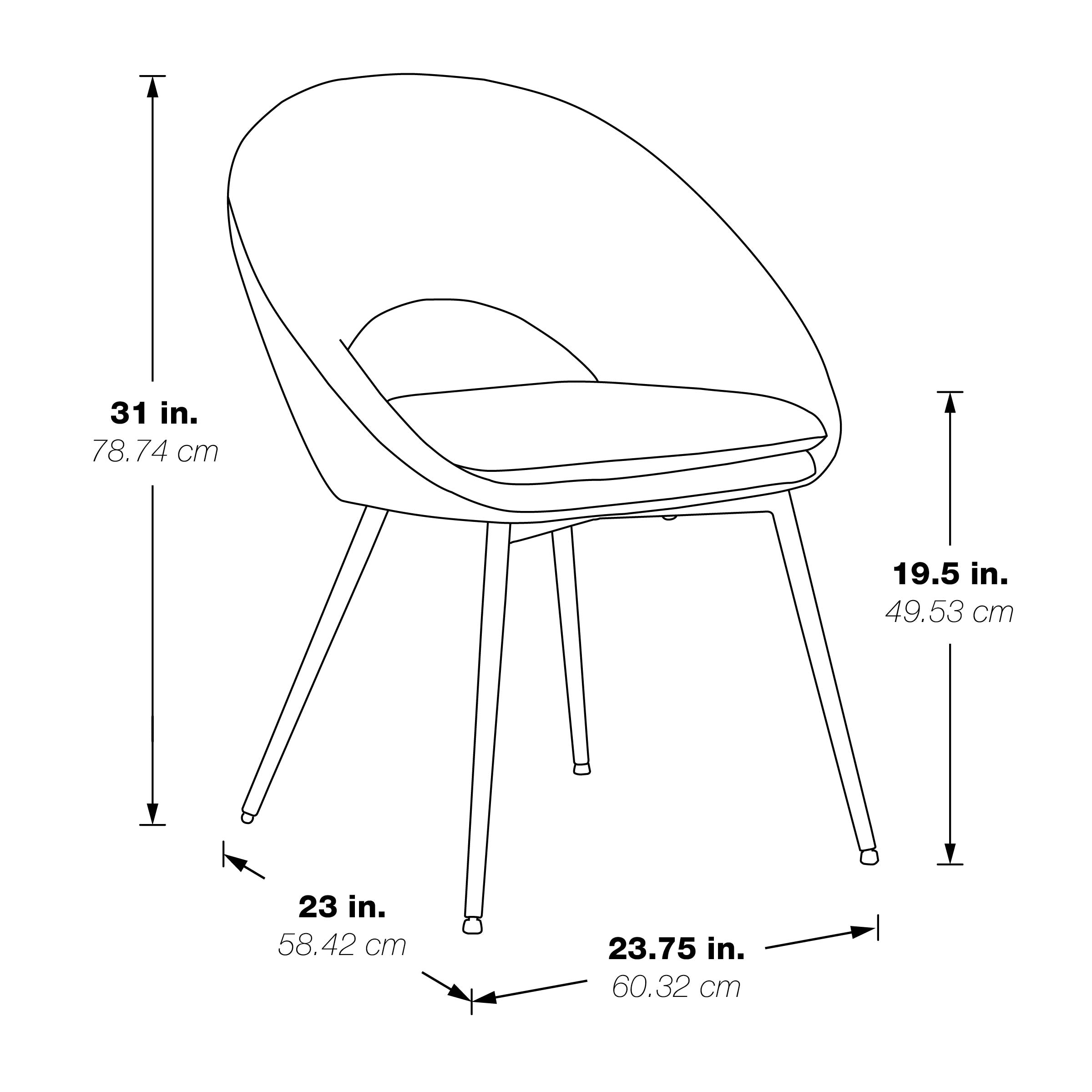 Millie Accent /Dining Chair - Cream/ Black