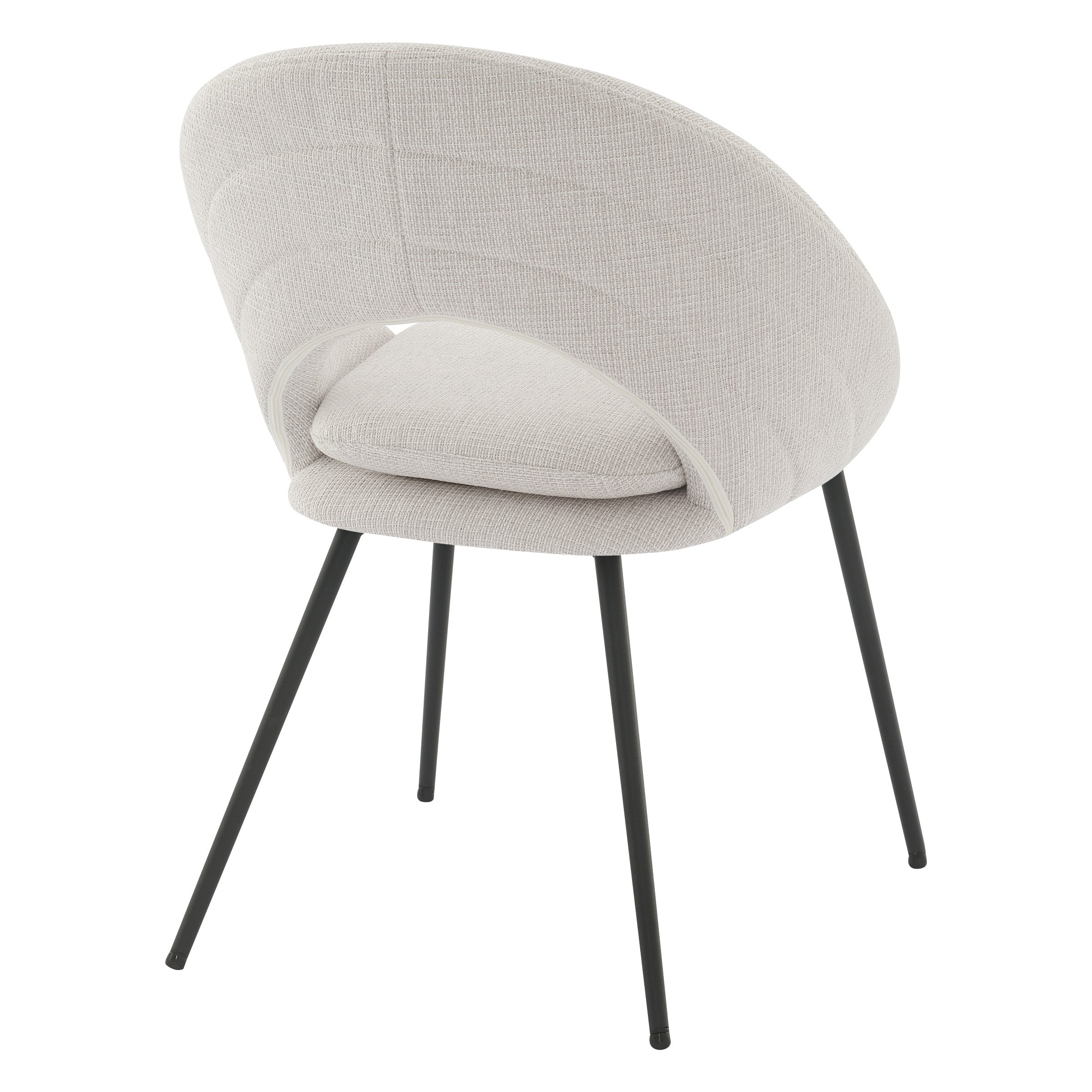 Millie Accent /Dining Chair - Cream/ Black