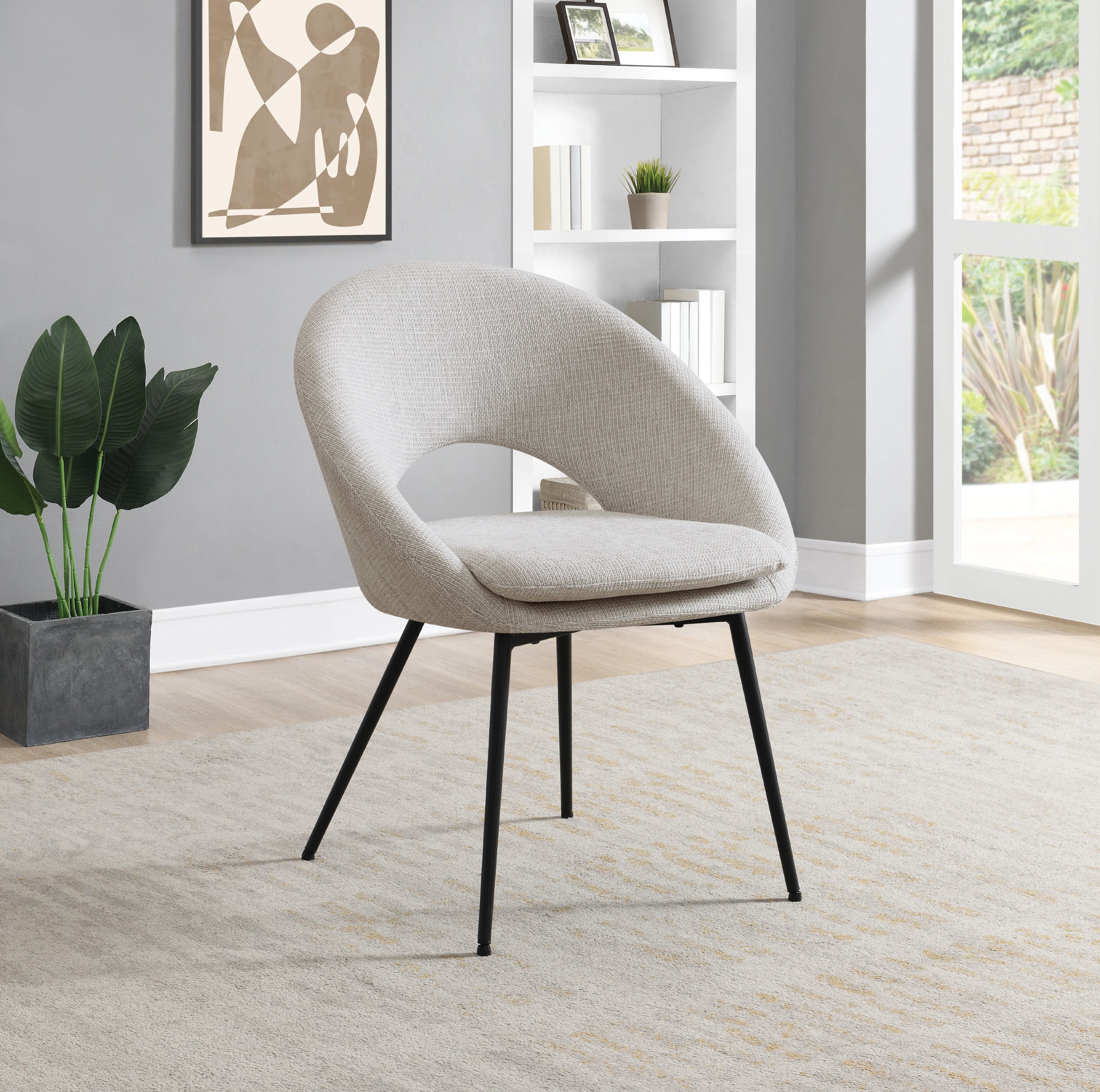 Millie Accent /Dining Chair - Cream/ Black