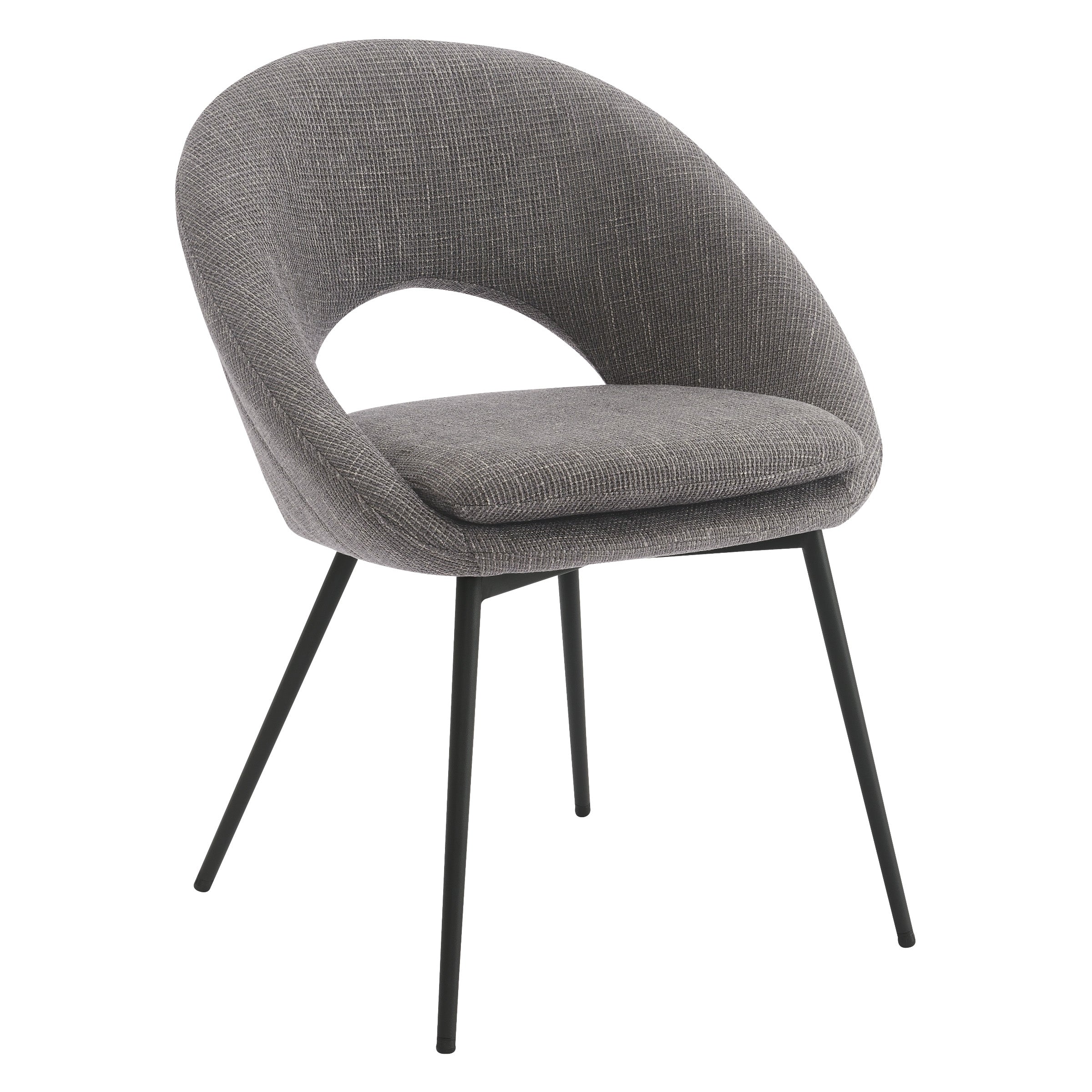 Millie Accent /Dining Chair - Charcoal/ Black