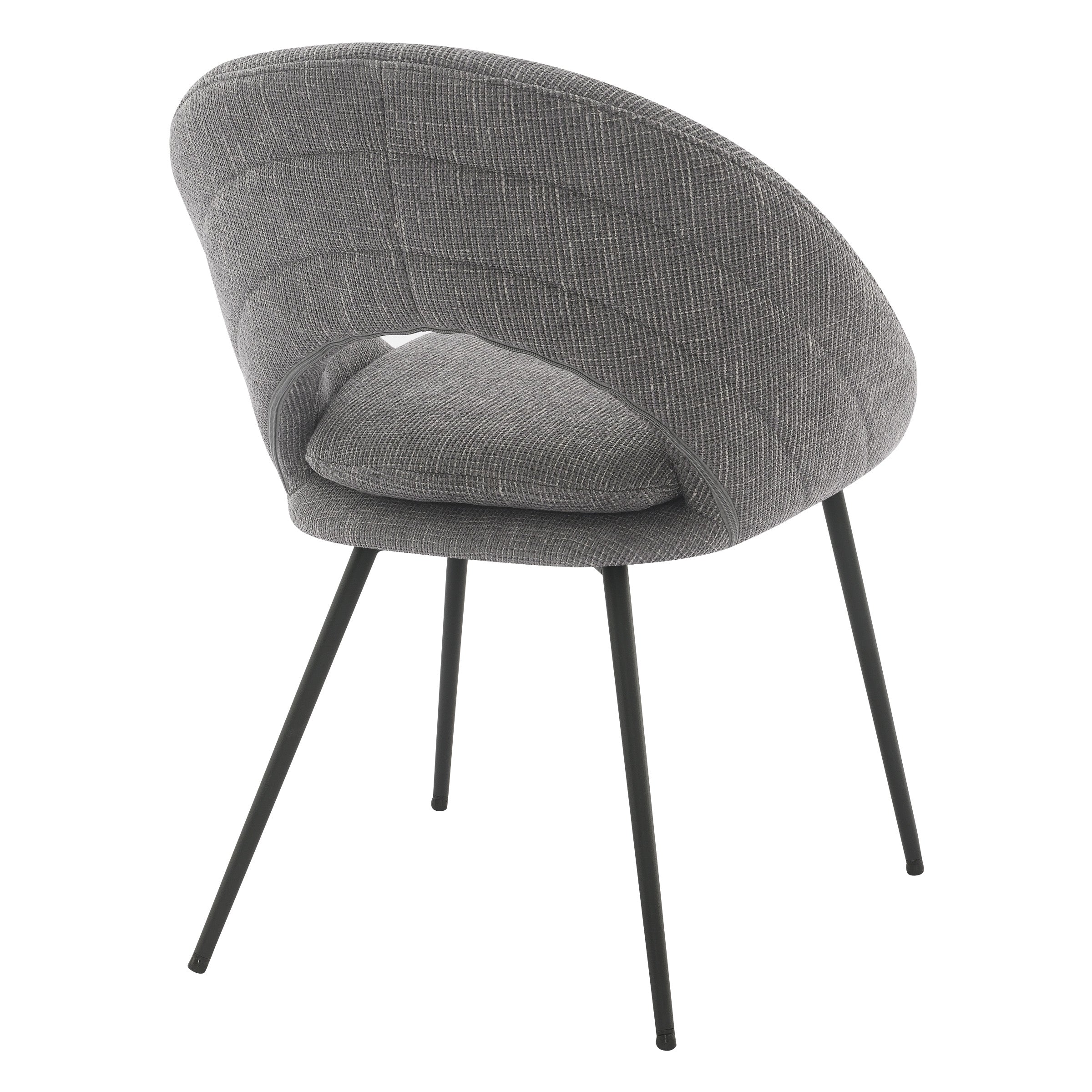 Millie Accent /Dining Chair - Charcoal/ Black
