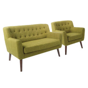 Mill Lane Chair and Loveseat Set - Green