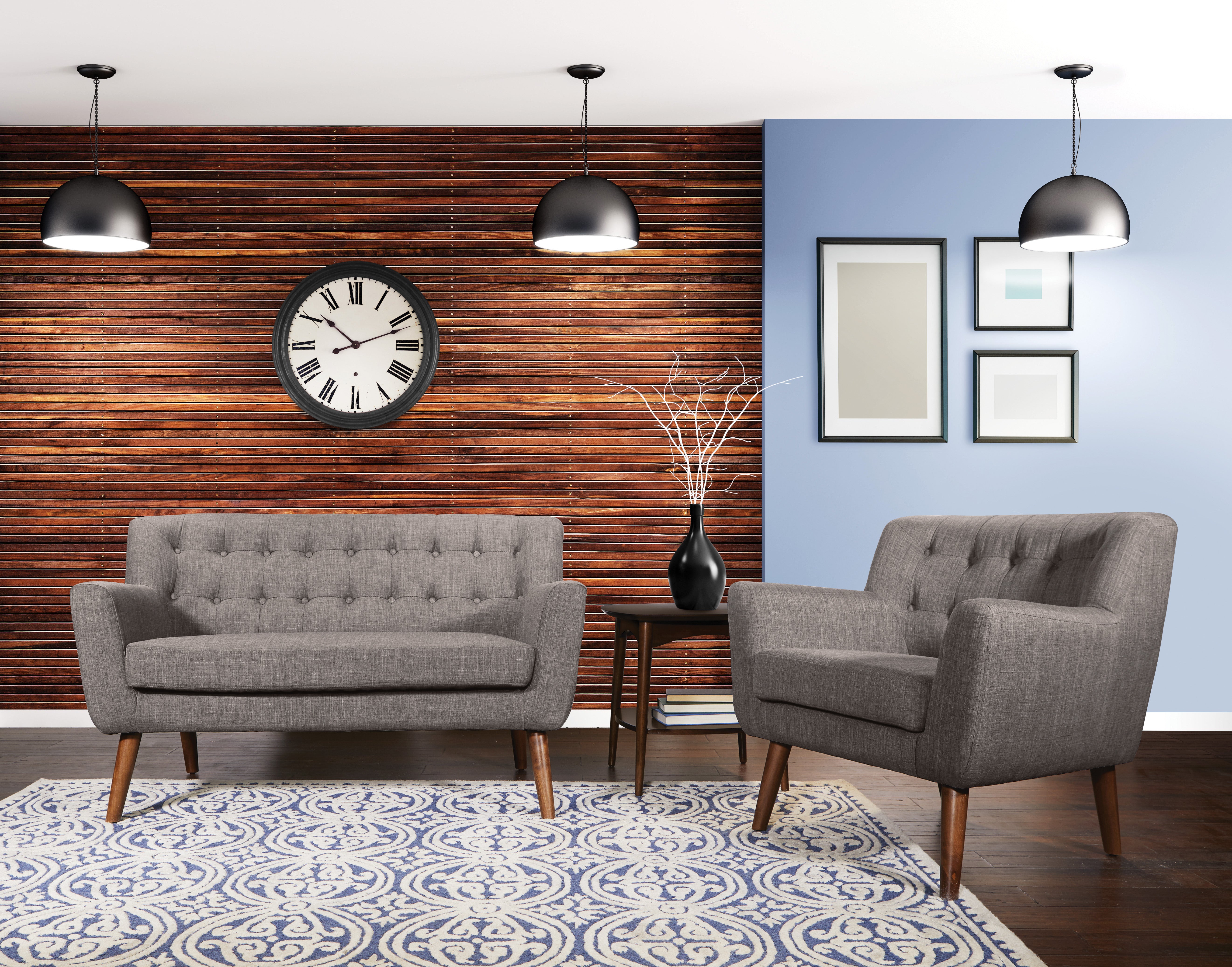 Mill Lane Chair and Loveseat Set - Cement
