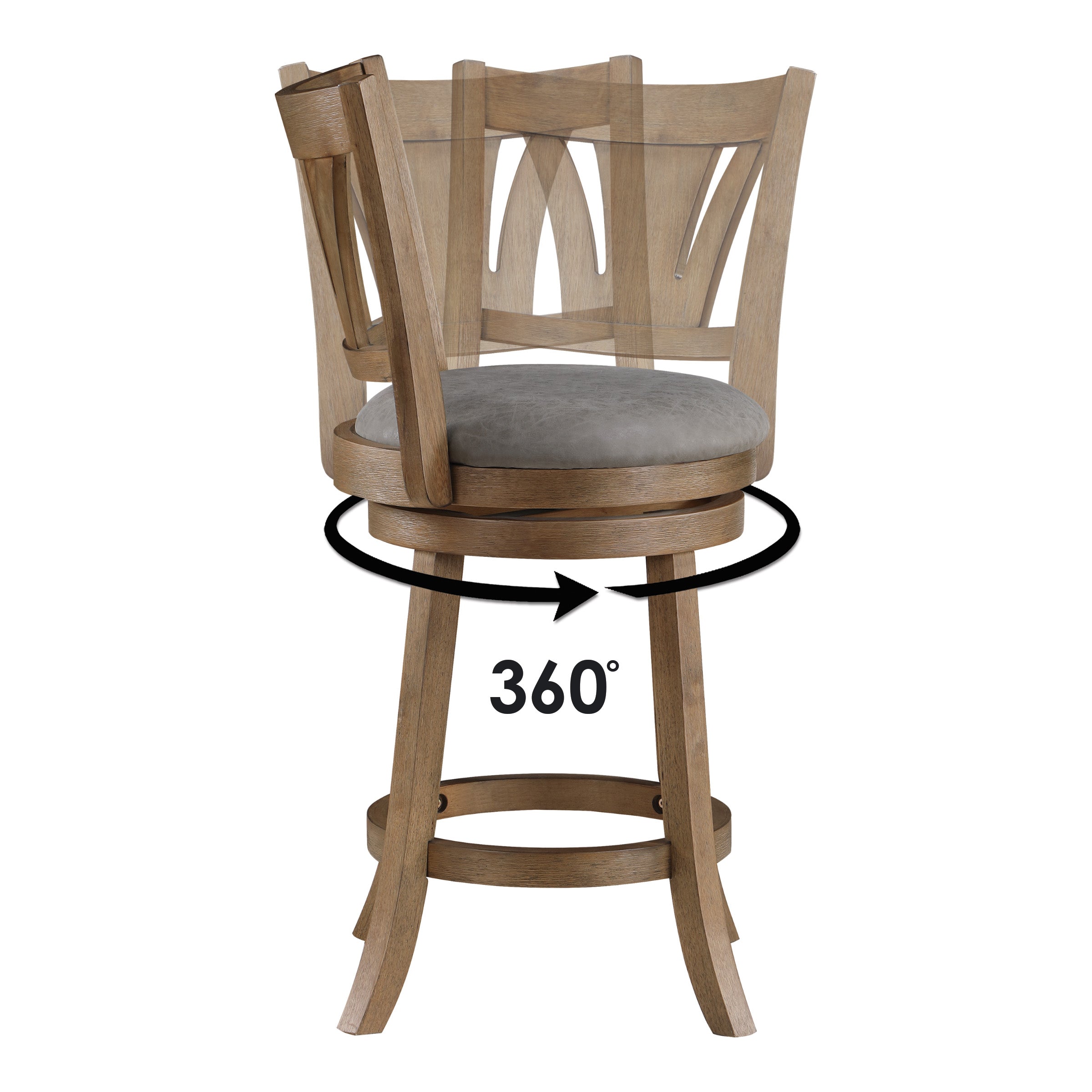 Miller Counter Stool - Dove/Medium Oak