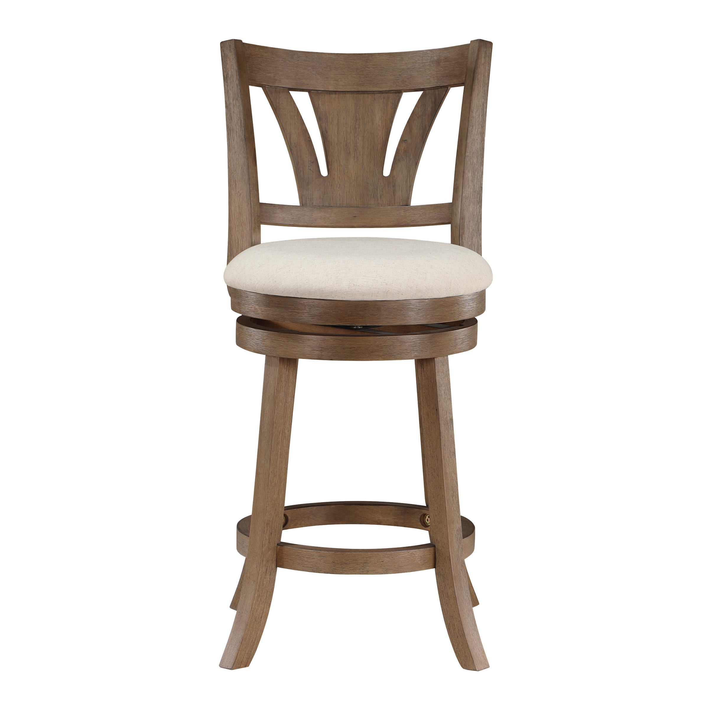Miller Counter Stool - Linen/Medium Oak