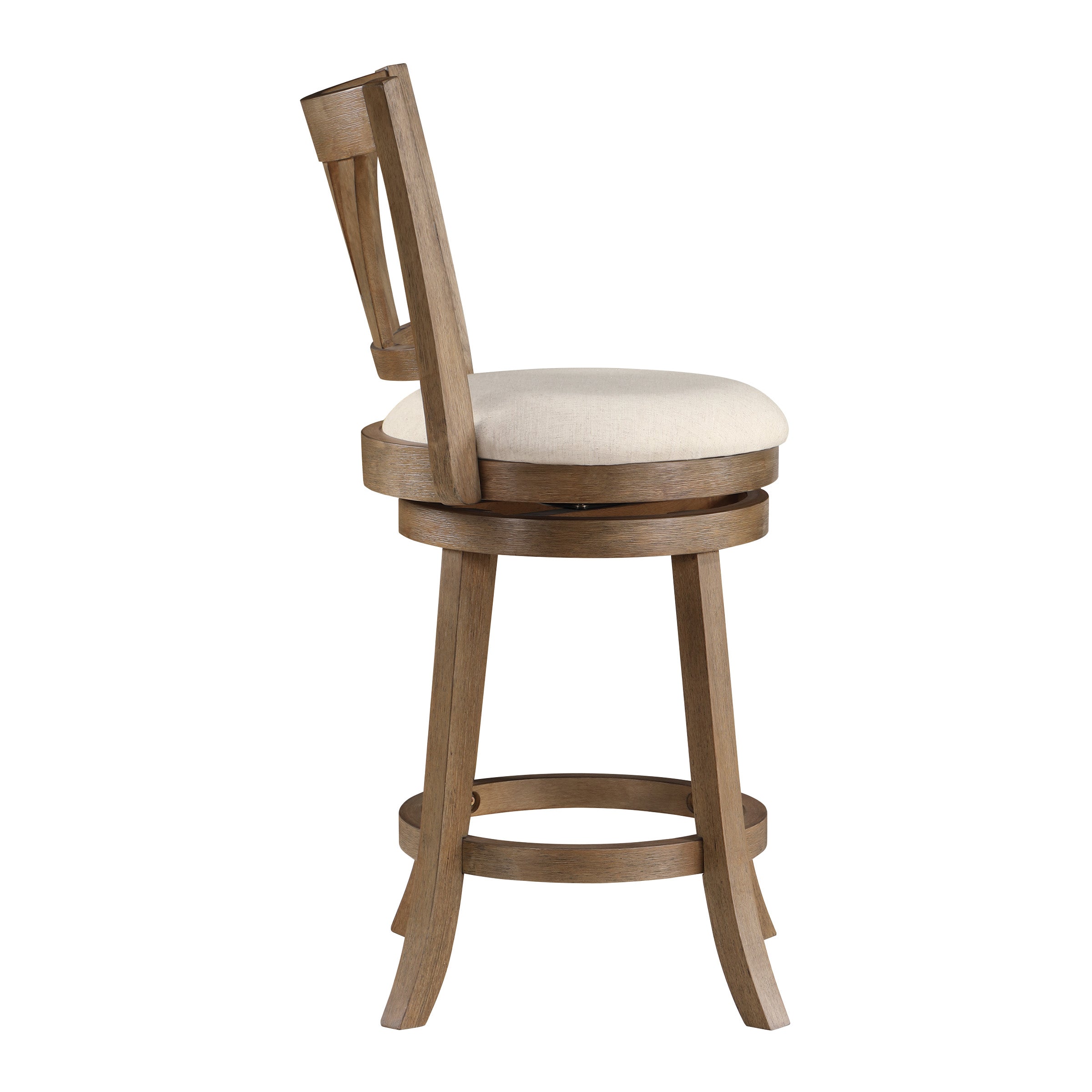 Miller Counter Stool - Linen/Medium Oak