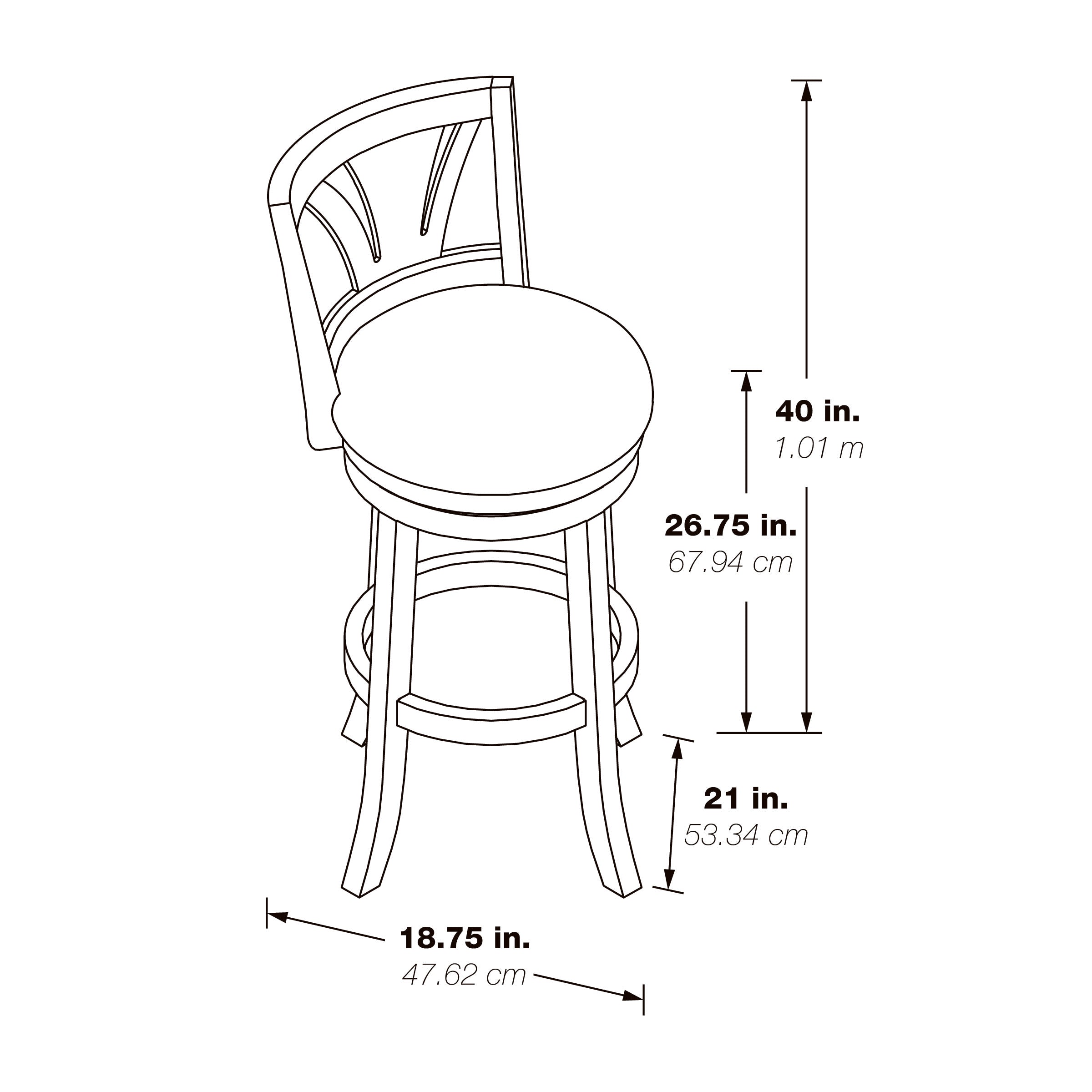 Miller Counter Stool - Cream/Medium Oak
