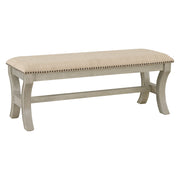 Monaco 48" Bench - Linen/White Wash