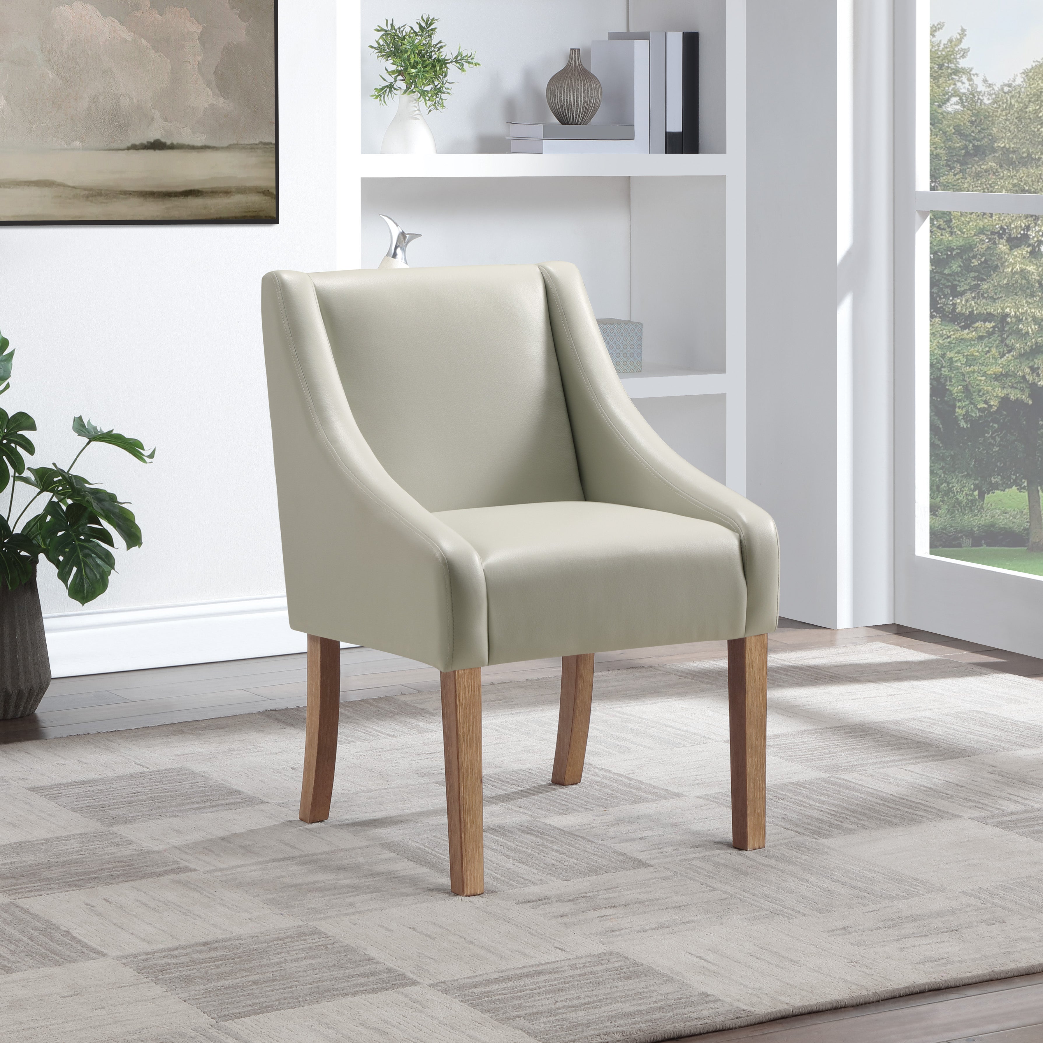 Monarch Dining Chair - Cream Faux