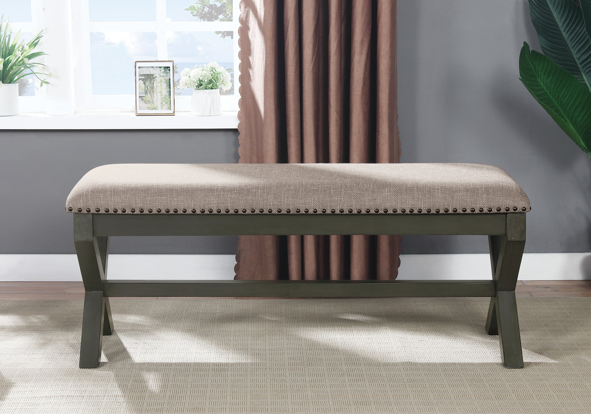 Monte Carlo Bench - Grey, Antique Grey base